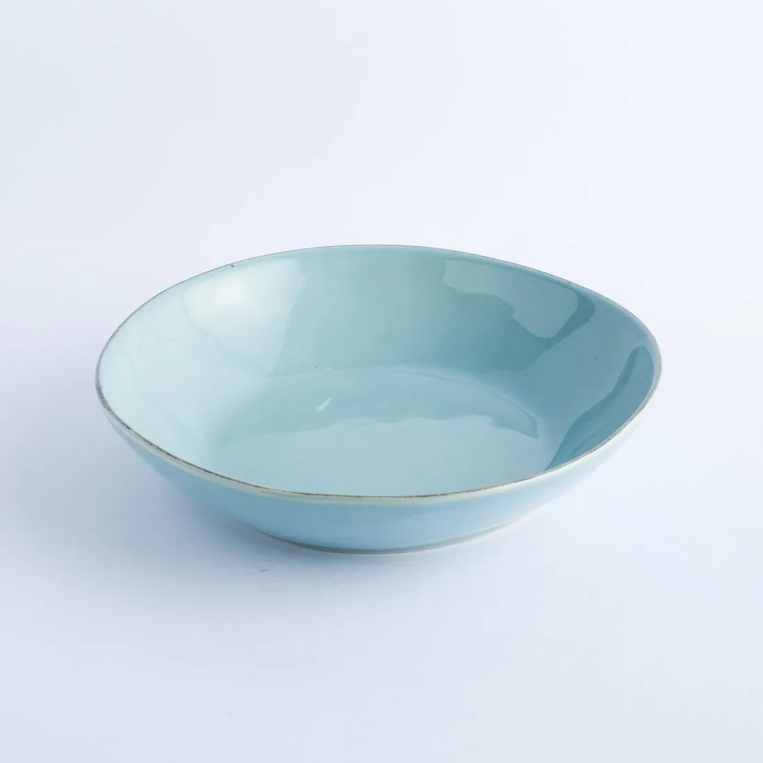 BW20-0255 - Blue Ceramic Ulam Bowl - 9.5" 2" (DH)