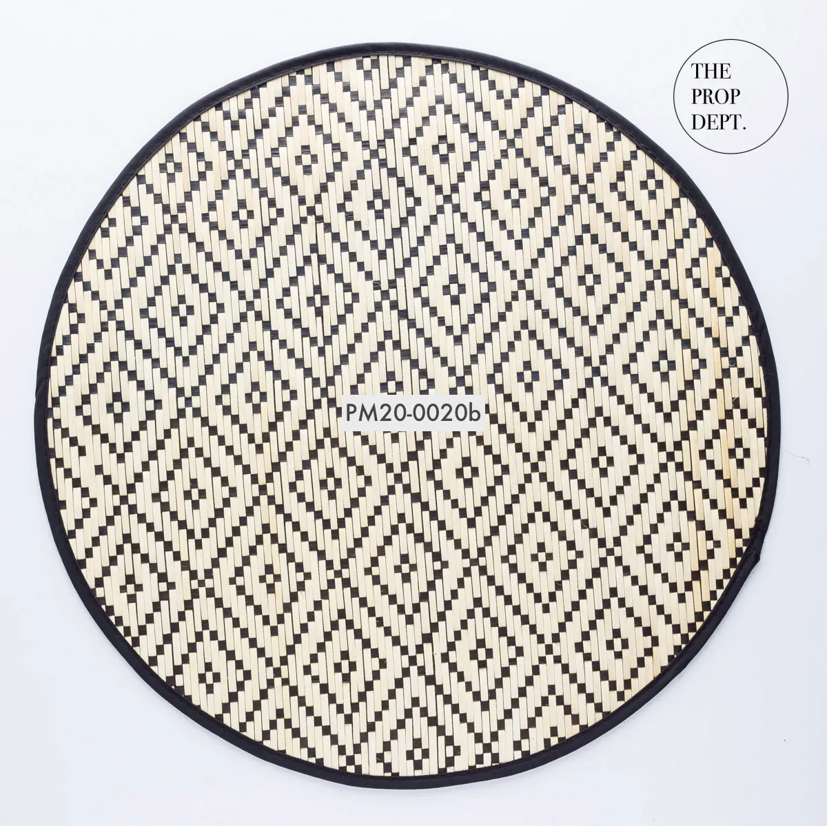 PM20-0020 - Black White Fiber Placemat - 14" (D)