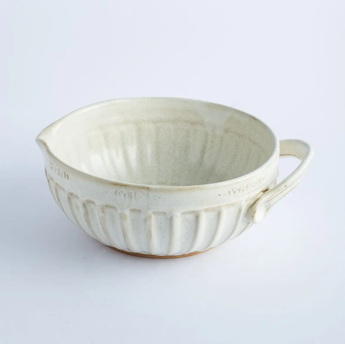 BW20-0313 - White Ceramic Ulam Bowl - 8" 3.25" (DH)