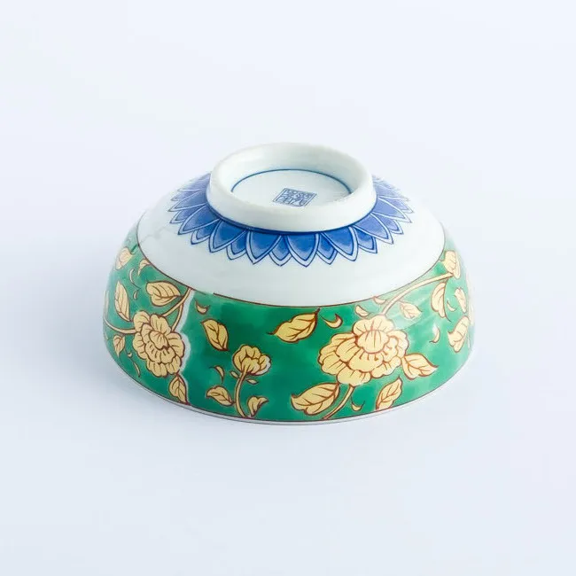 BW20-0092 - Green Yellow Ceramic Bowl - 4.5" 2" (DH)