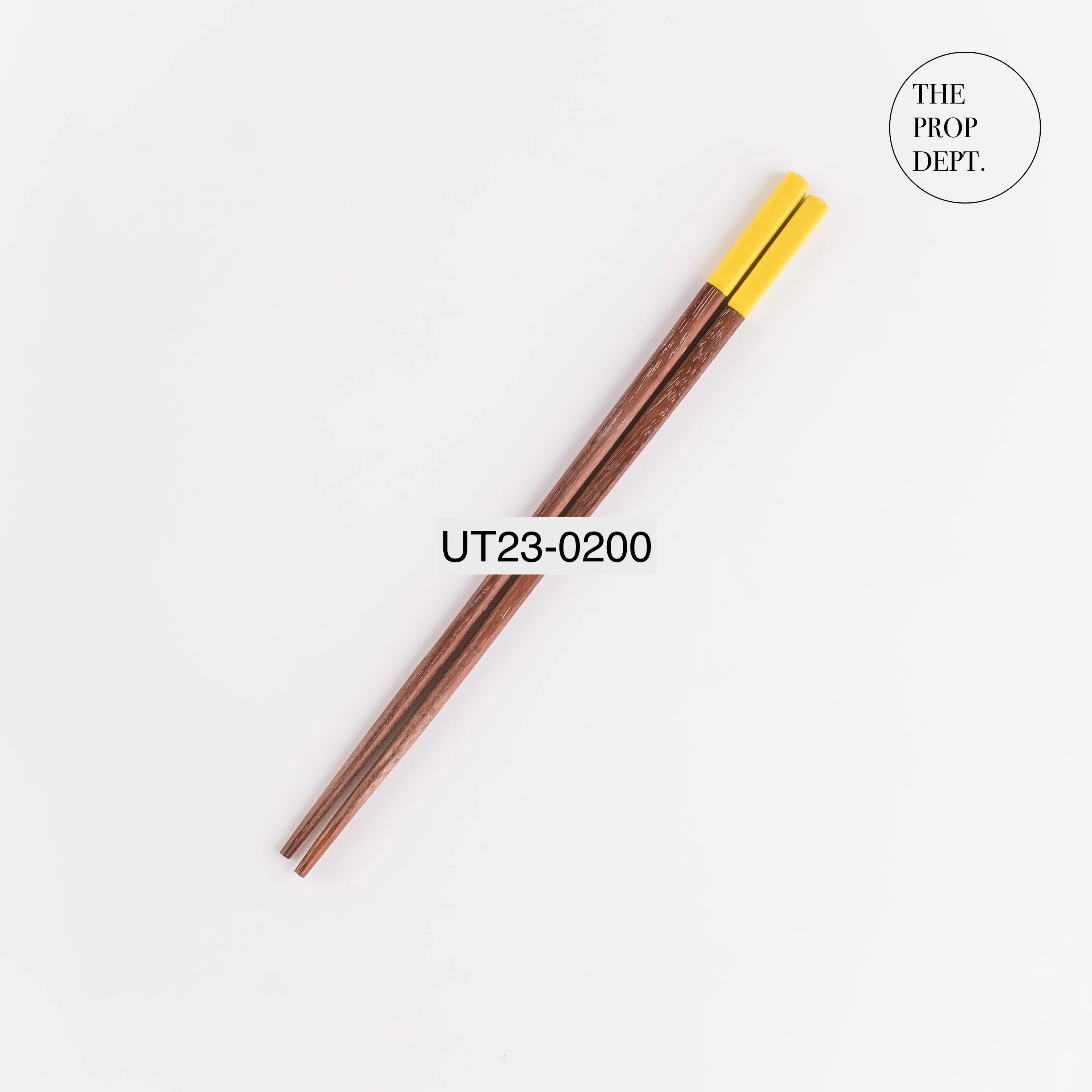 UT23-0200 - Yellow Brown Wood Chopsticks - 9.25" (L)