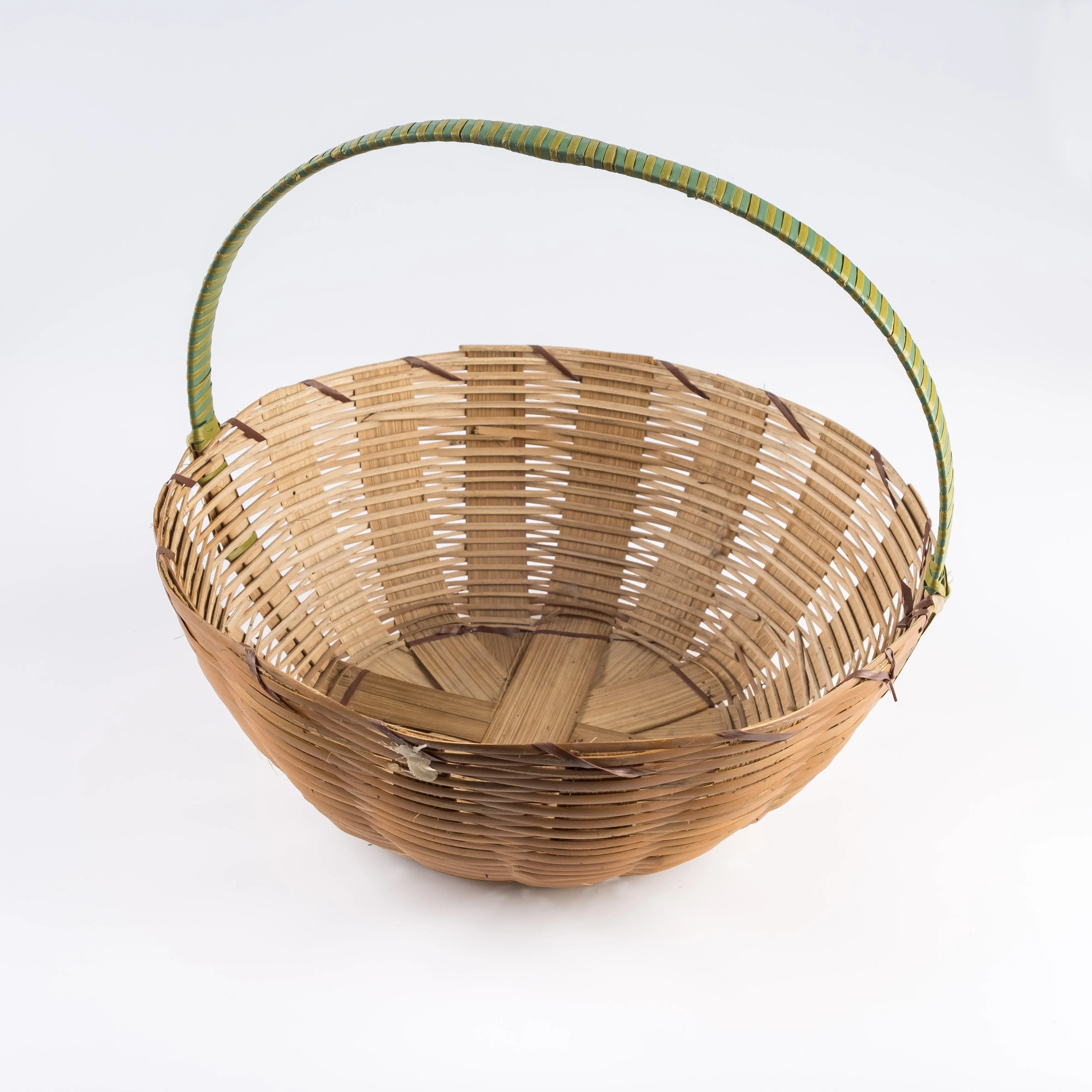 WW21-0045 - Brown Fiber Basket - 12" 4.75" (DH)