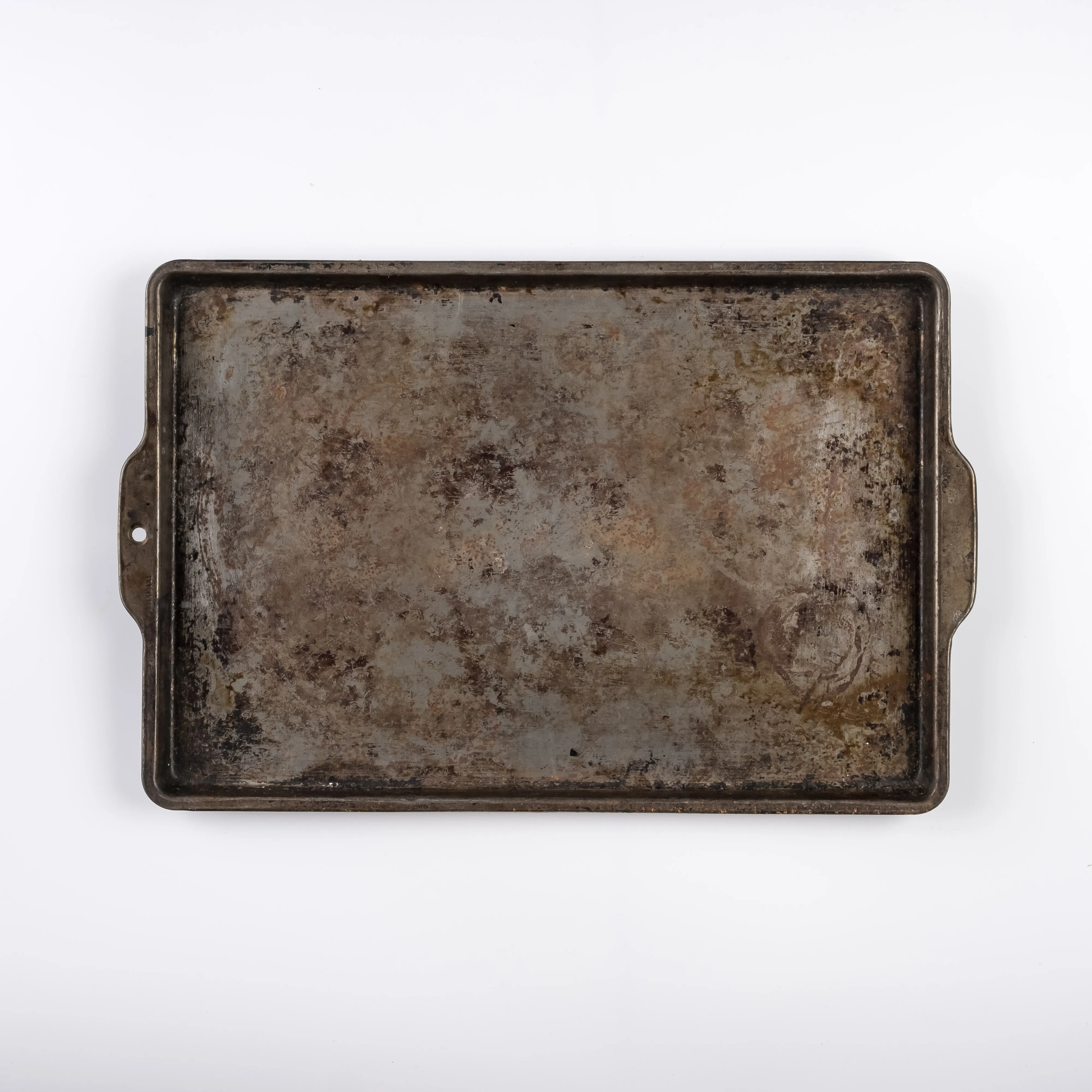 BO21-0055 - Silver Patina Metal Tray - 16" 10.75" 0.5" (LWH)