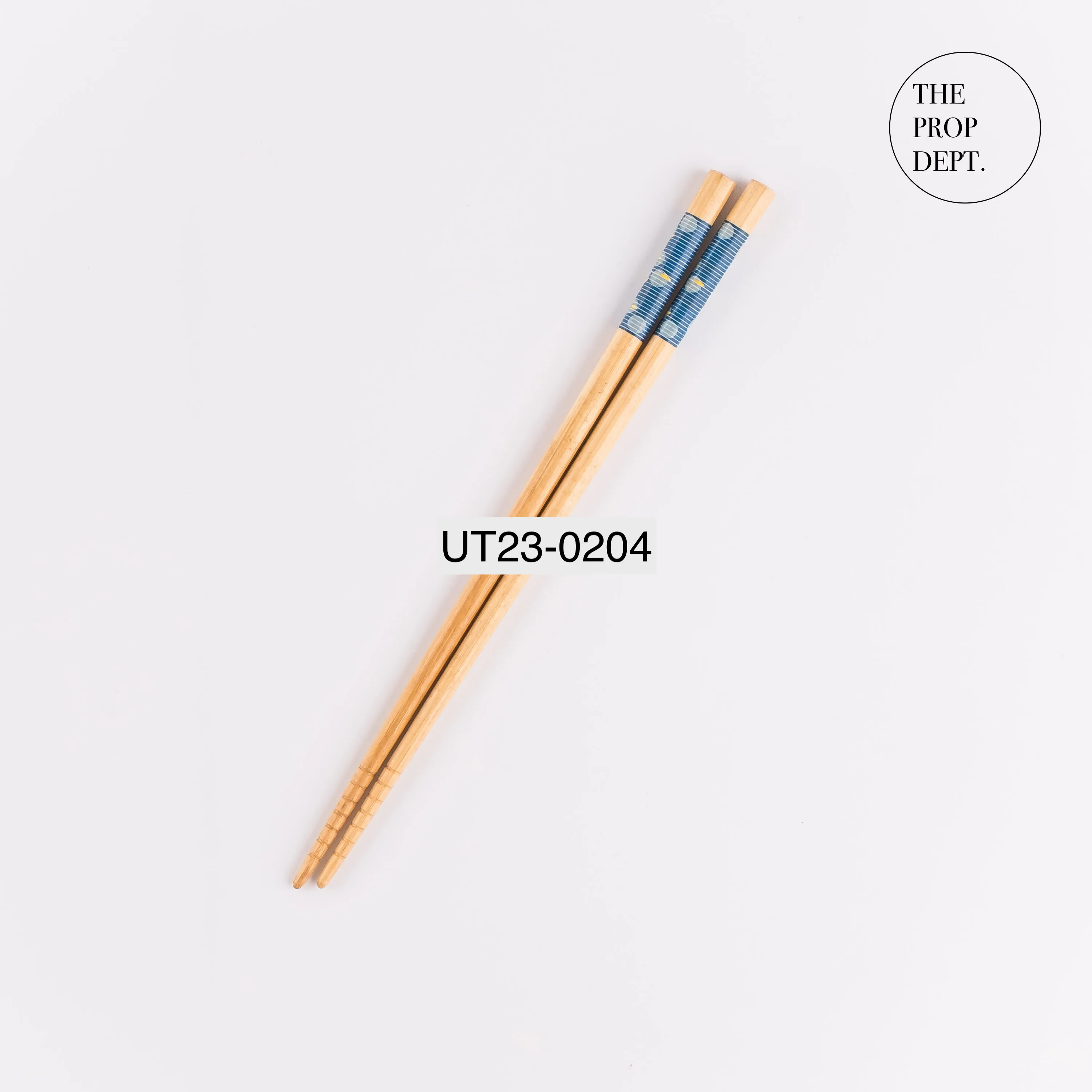 UT23-0204 - Blue Brown Wood Chopsticks - 8.75" (L)