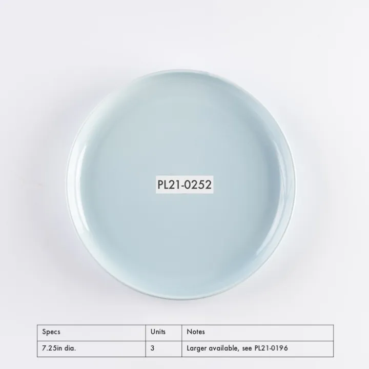 PL21-0252 - Blue Ceramic Plate - 7.25" (D)