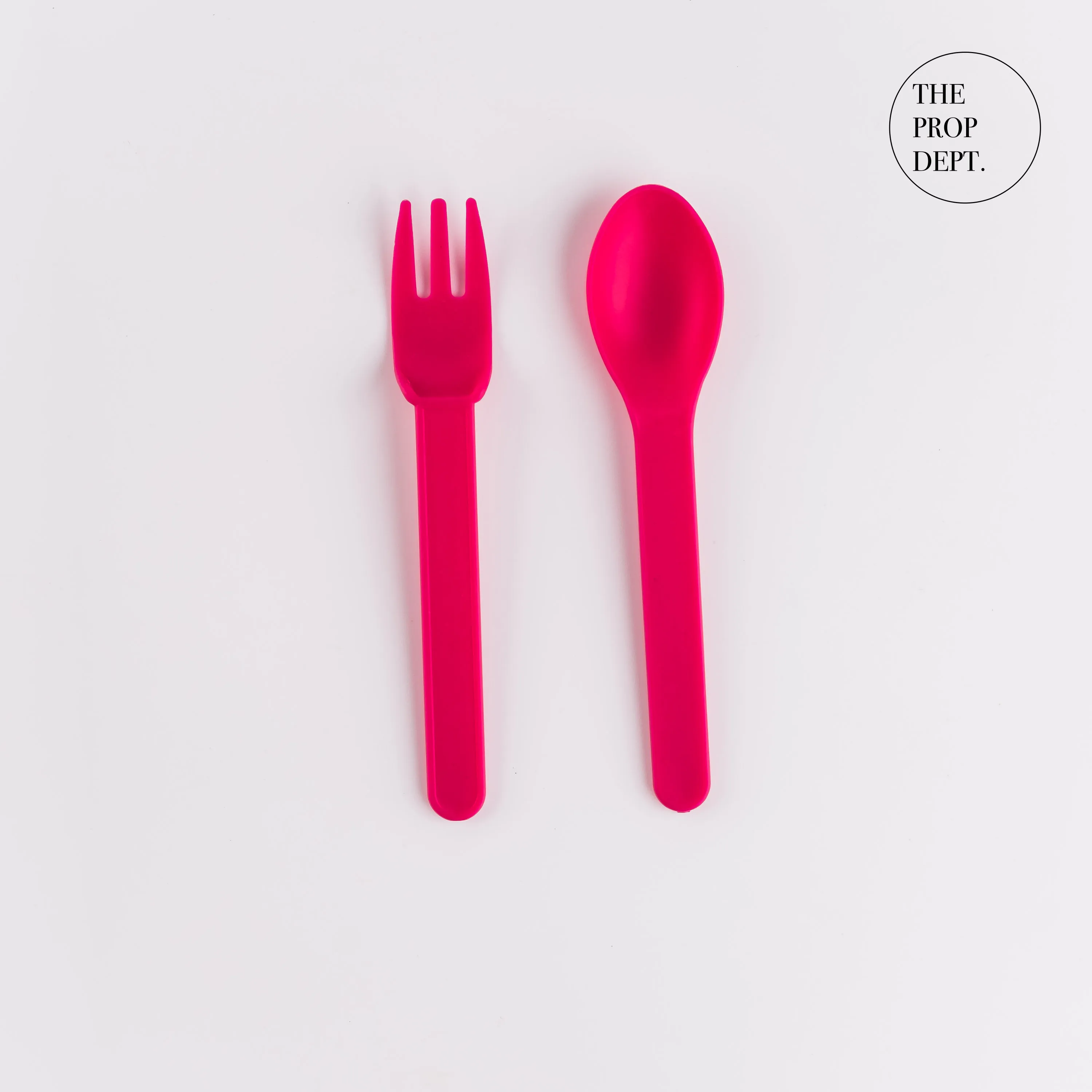 UT23-0384 - Pink Plastic Utensil Set - 6.25" (L)