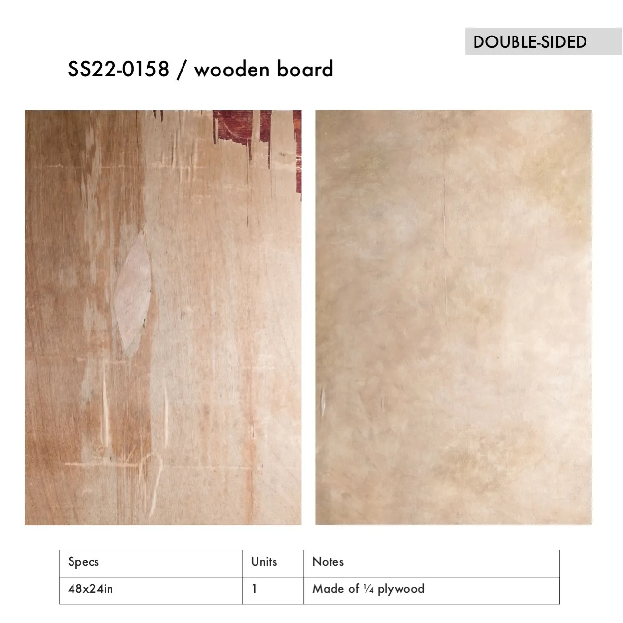 SS22-0158 - Brown Wooden Board - 48" 24" (LW)