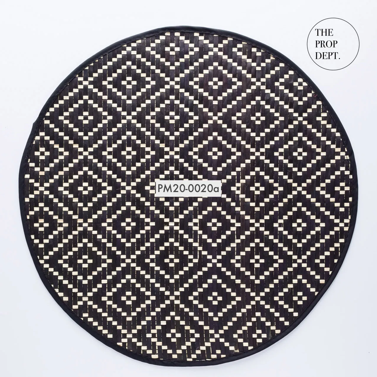 PM20-0020 - Black White Fiber Placemat - 14" (D)