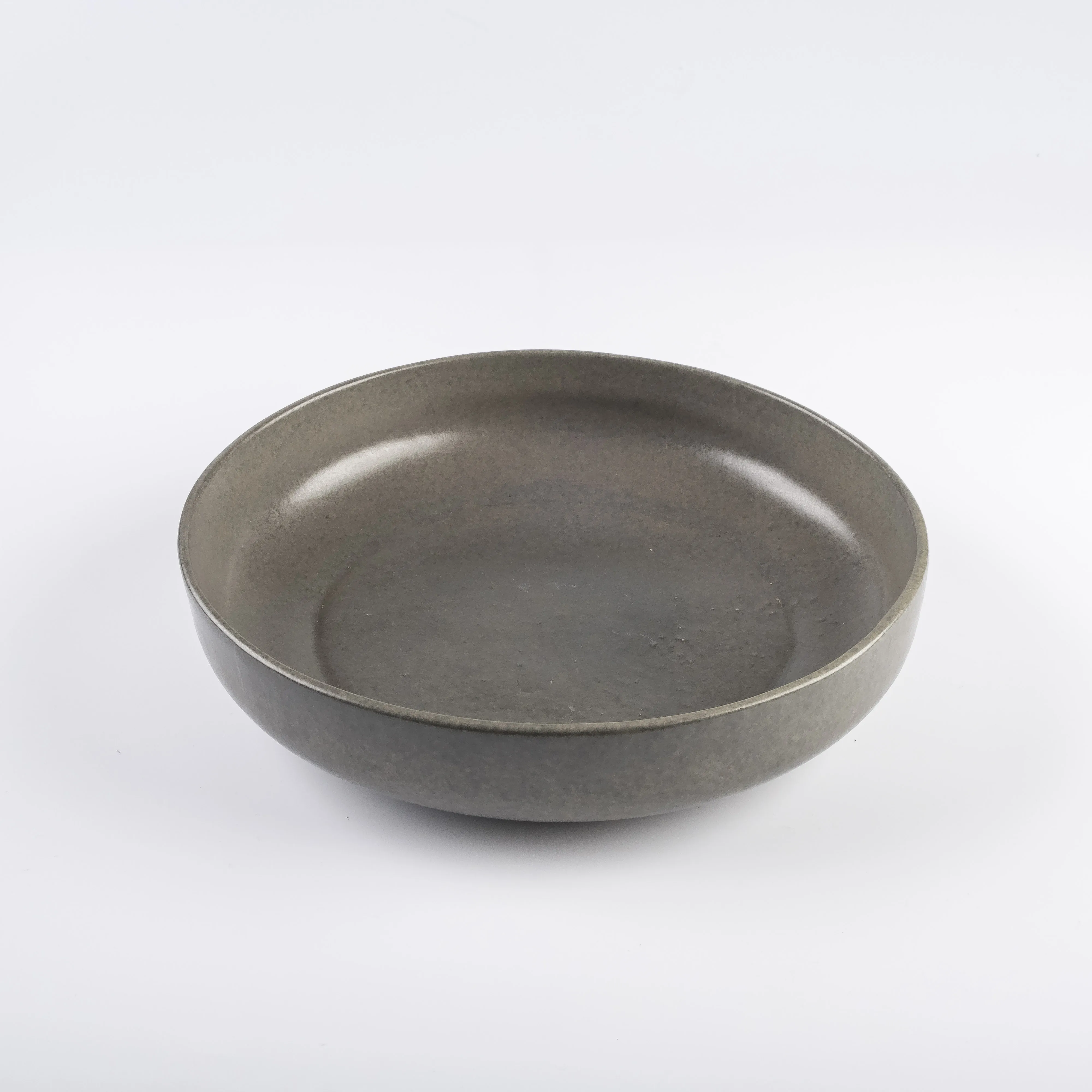 ST21-0057 - Grey Stoneware Ulam Bowl - 10.25" 2.25" (DH)