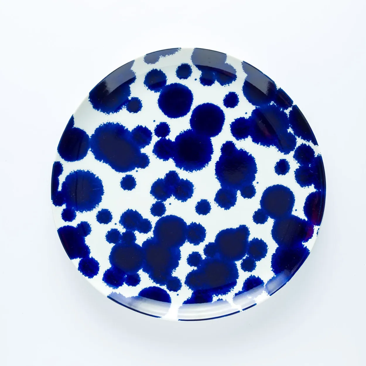PL20-0024 - Blue White Ceramic Plate - 9.5" (D)