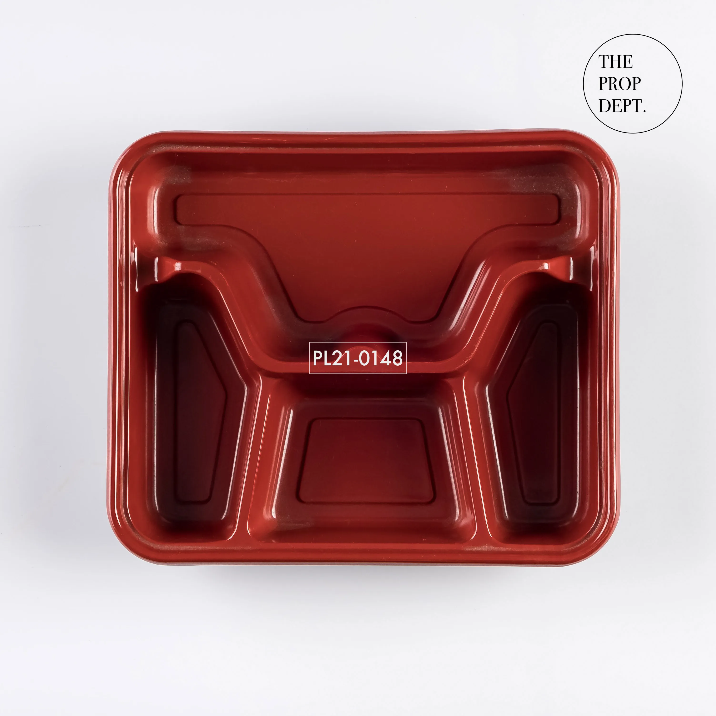 PL21-0148 - Red Plastic Plate - 9" 7.25" (LW)