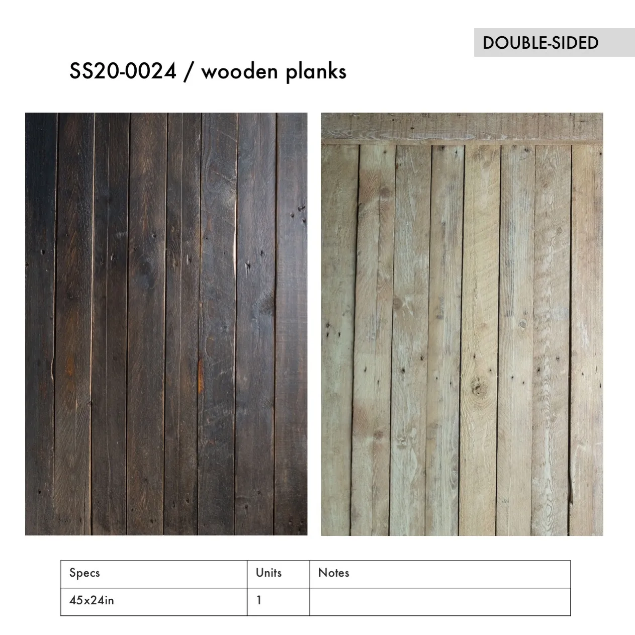 SS20-0024 - Black Green Wooden Plank - 45" 24" (LW)