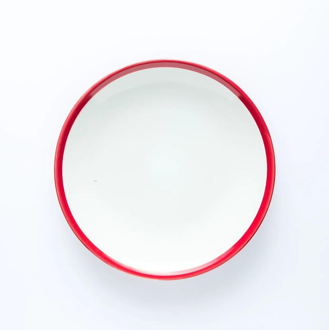 PL20-0078 - Red White Ceramic Plate - 8.5" (D)