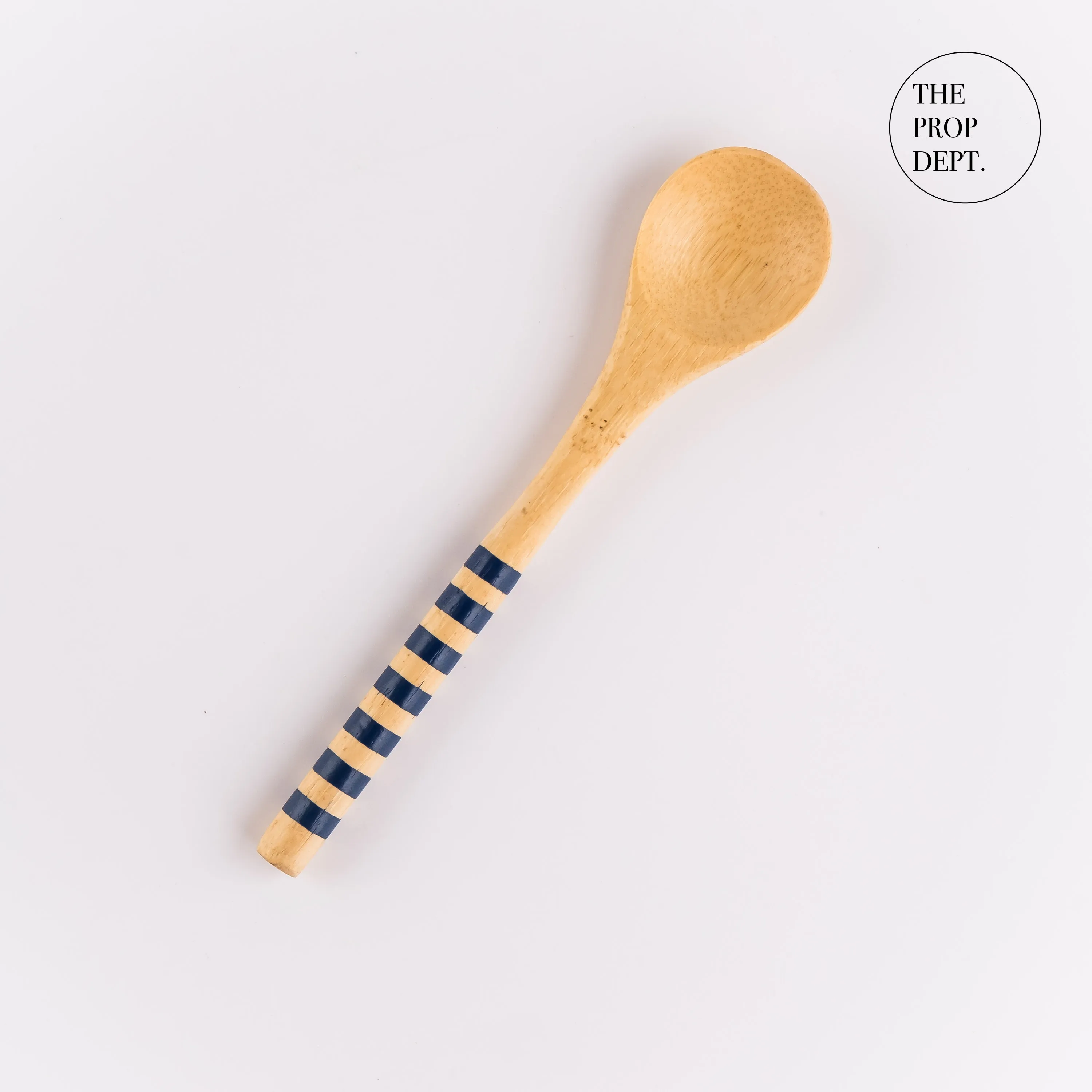 UT23-0400 - Brown Blue Wood Spoon - 6.75" (L)