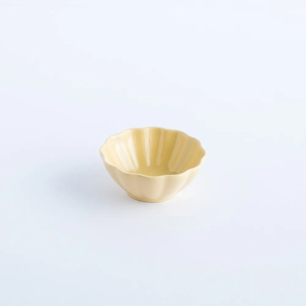 BW20-0206 - Yellow Ceramic Soy Dish - 3" 1.25" (DH)