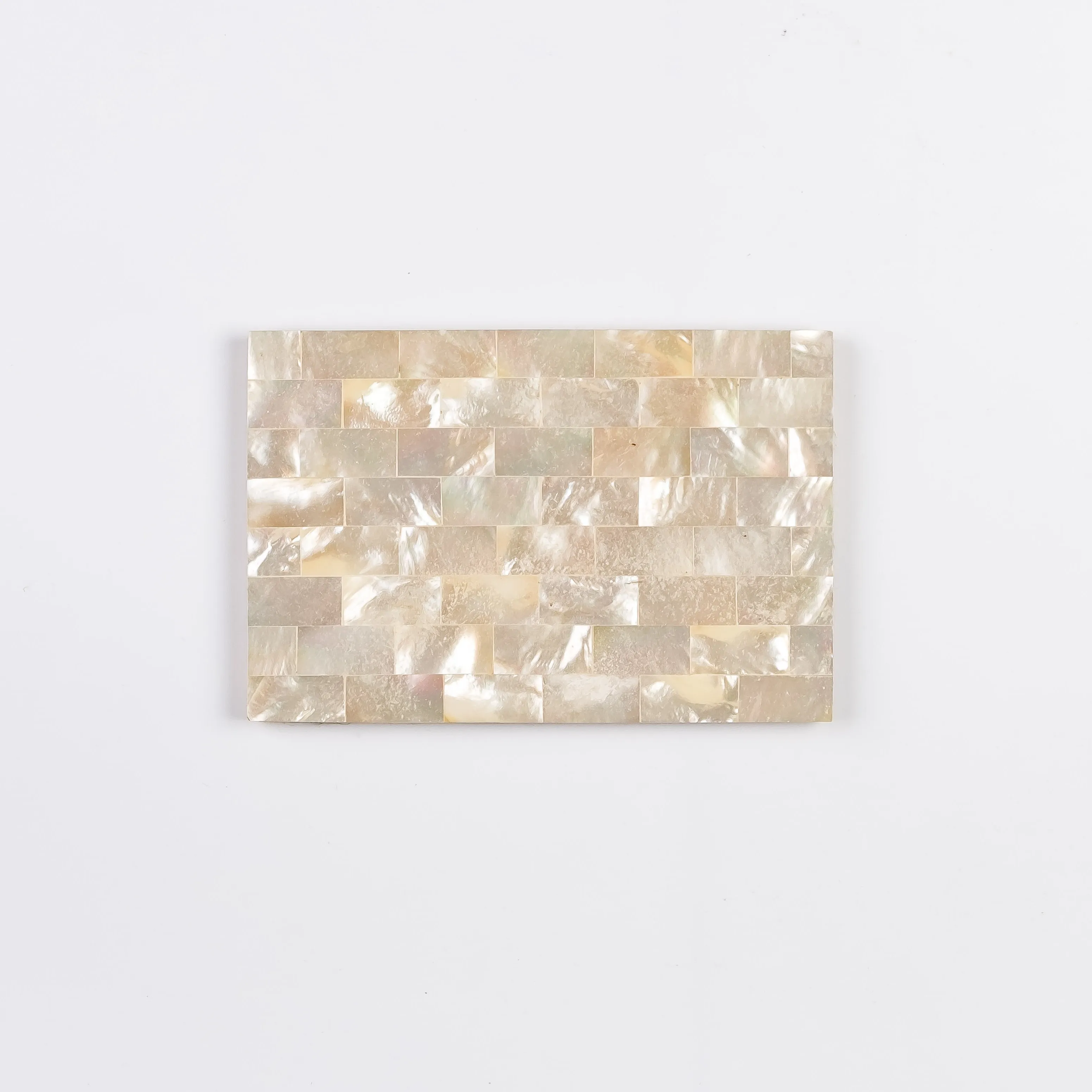 AC21-0036 - Off white Capiz Coaster - 6" 4" (LW)