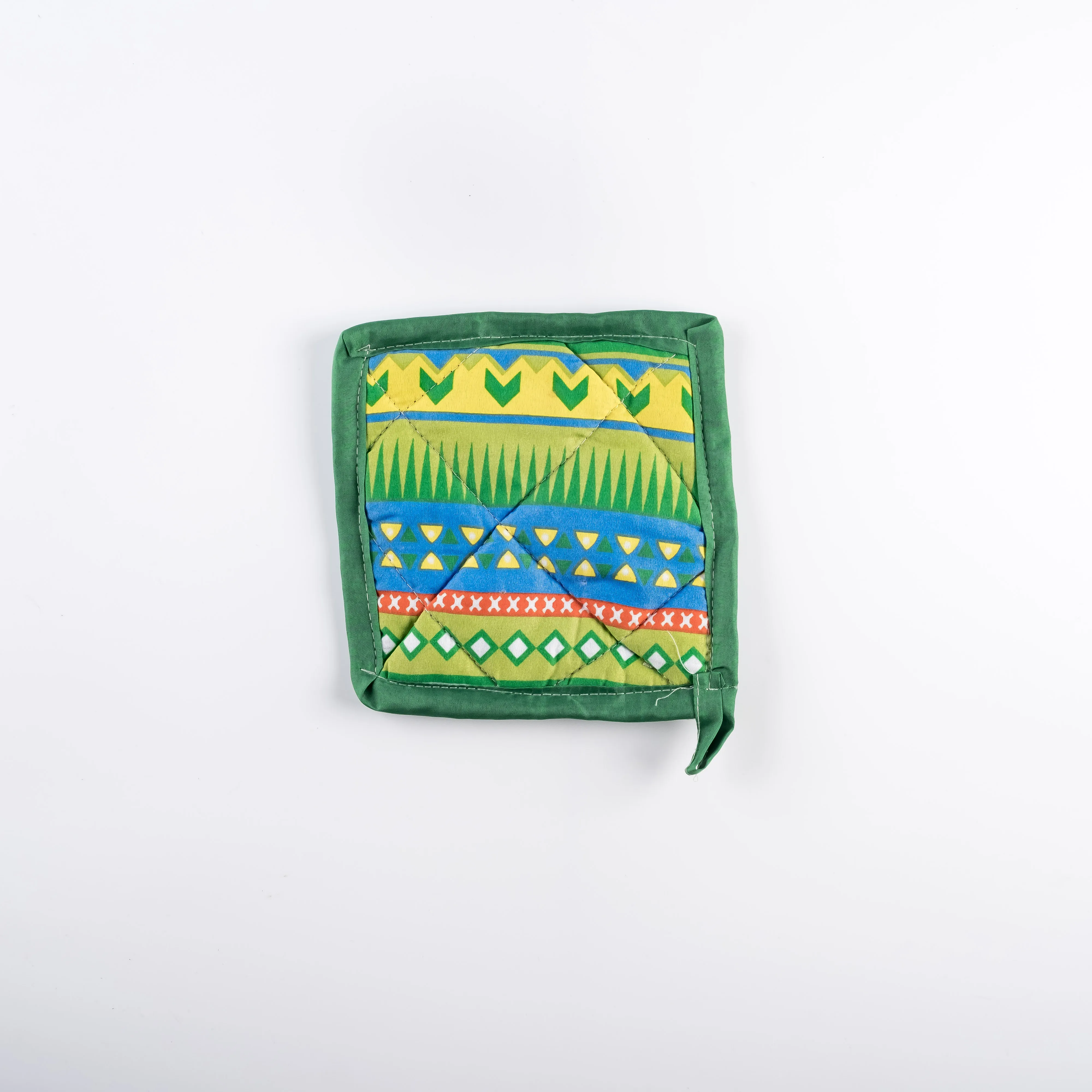 AC21-0023 - Green Yellow Fabric Oven mitt - 7.25" 7.25" (LW)