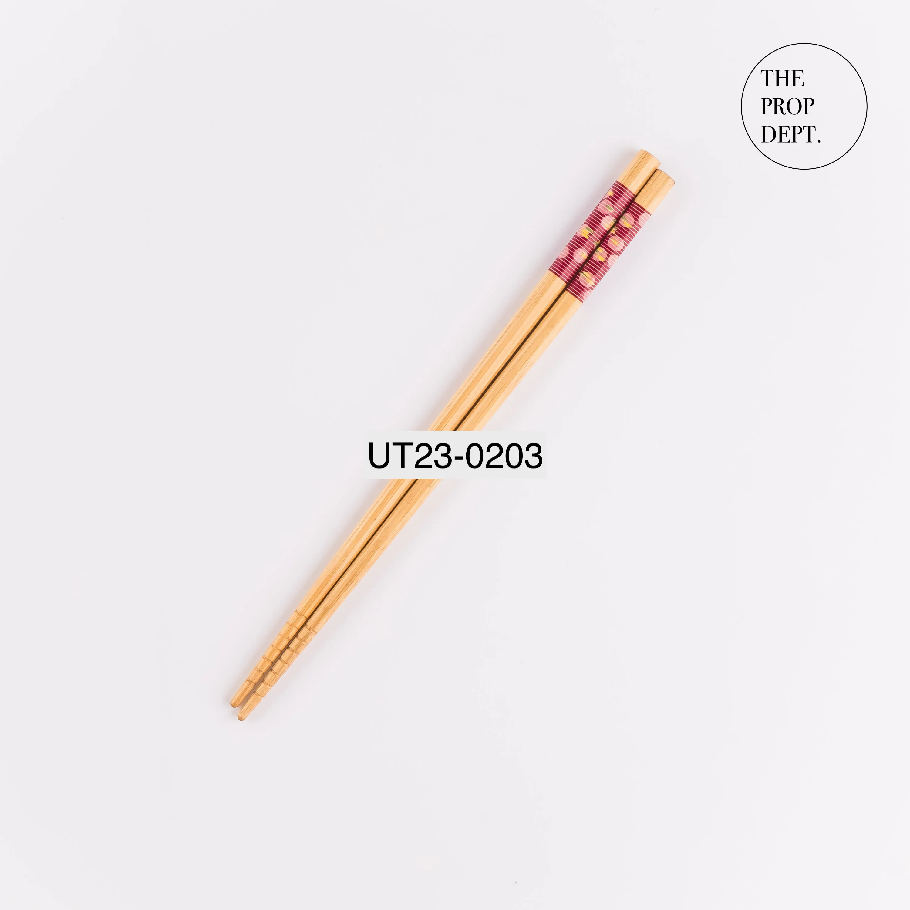 UT23-0203 - Pink Brown Wood Chopsticks - 8.75" (L)