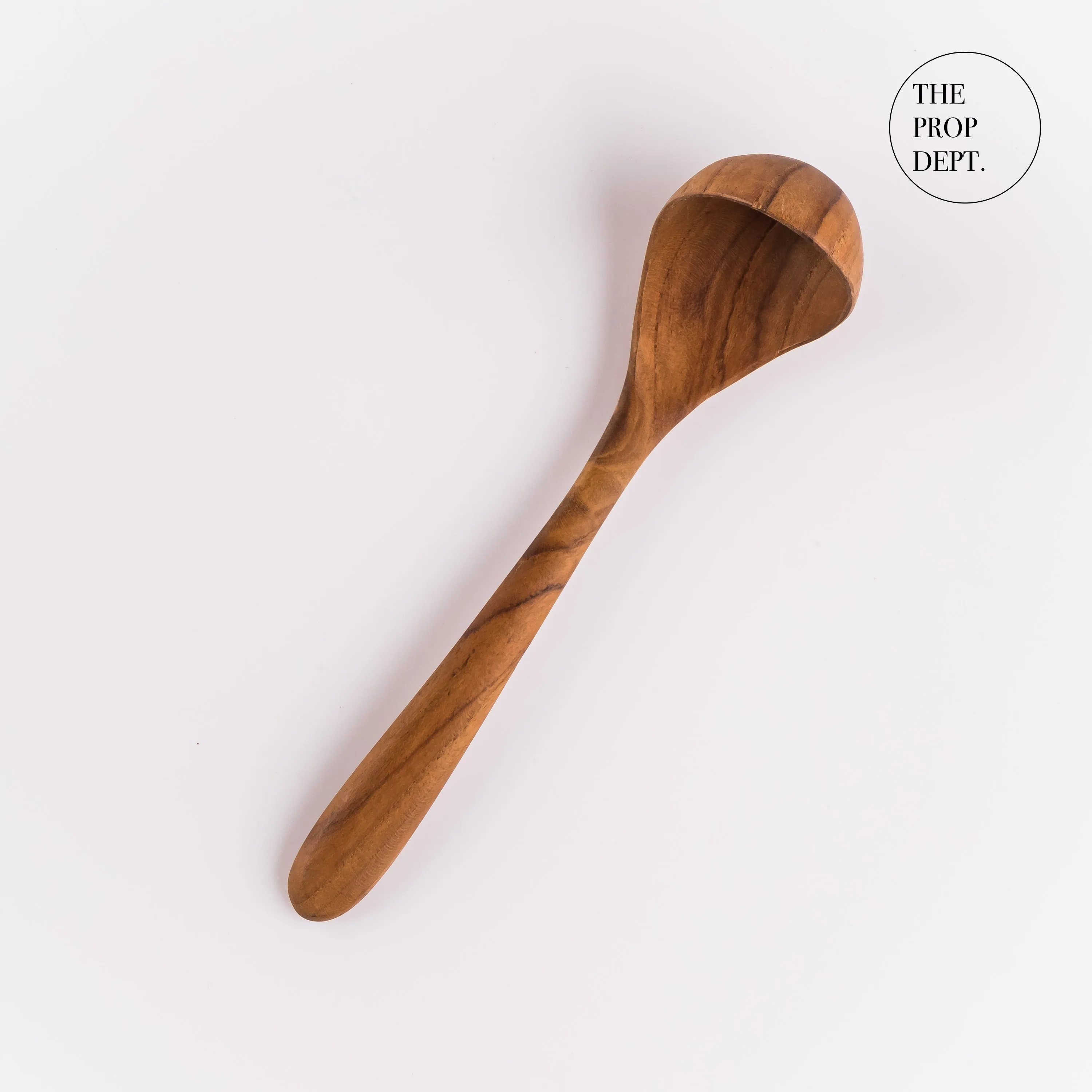 UT23-0401 - Brown Wood Spoon - 7" (L)