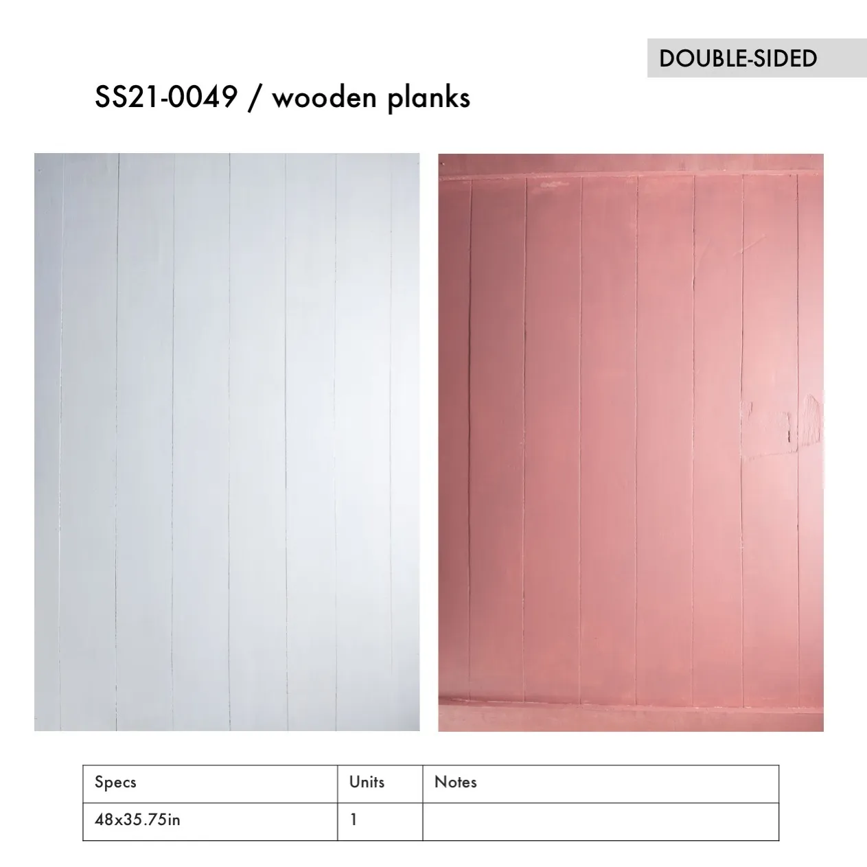 SS21-0049 - White Pink Wooden Plank - 48" 35.75" (LW)
