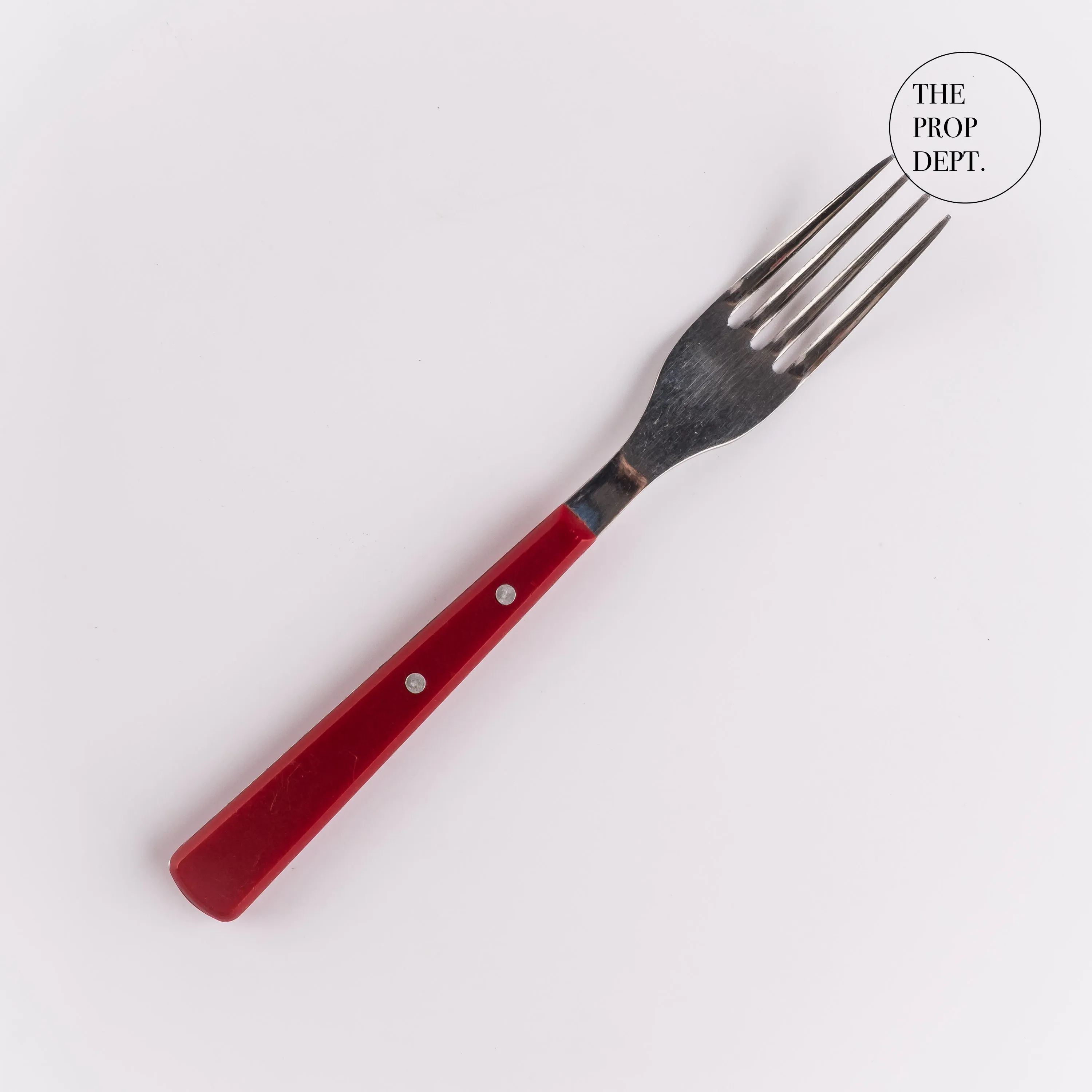 UT23-0280 - Red Metal Fork - 8.25" (L)