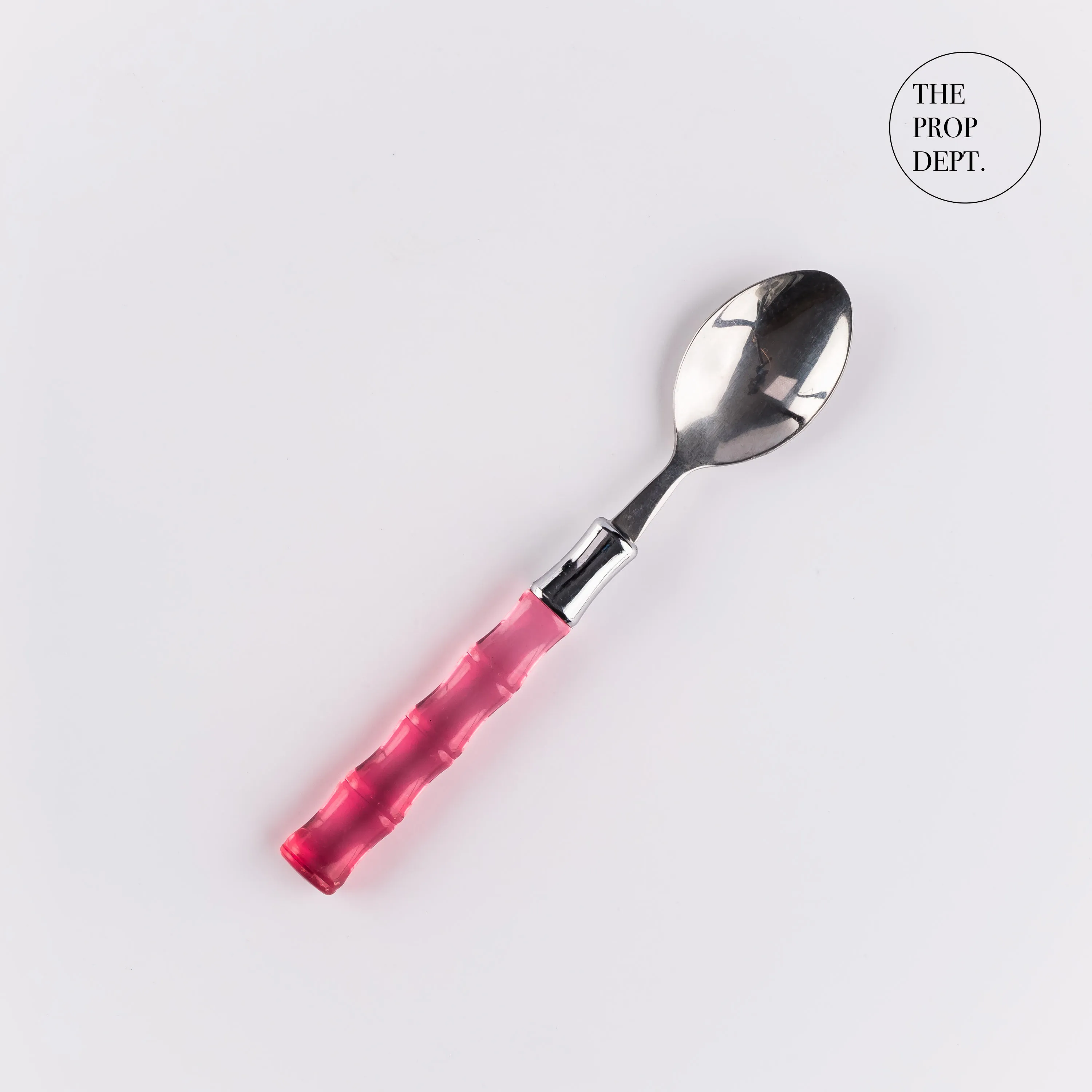 UT23-0441 - Silver Pink Metal Spoon - 6.75" (L)
