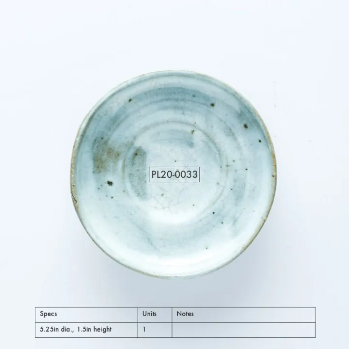 PL20-0033 - Blue White Ceramic Plates - 5.25" 1.5" (DH)