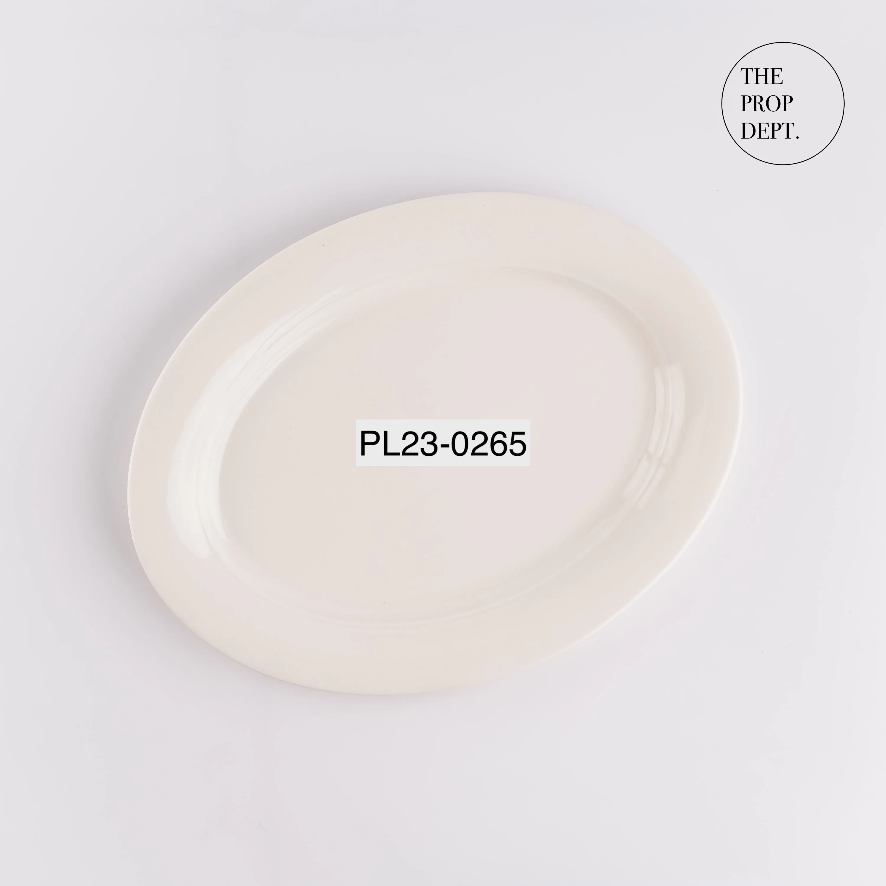PL23-0265 - White Ceramic Platter - 15" 11.5" 0.75" (LWH)