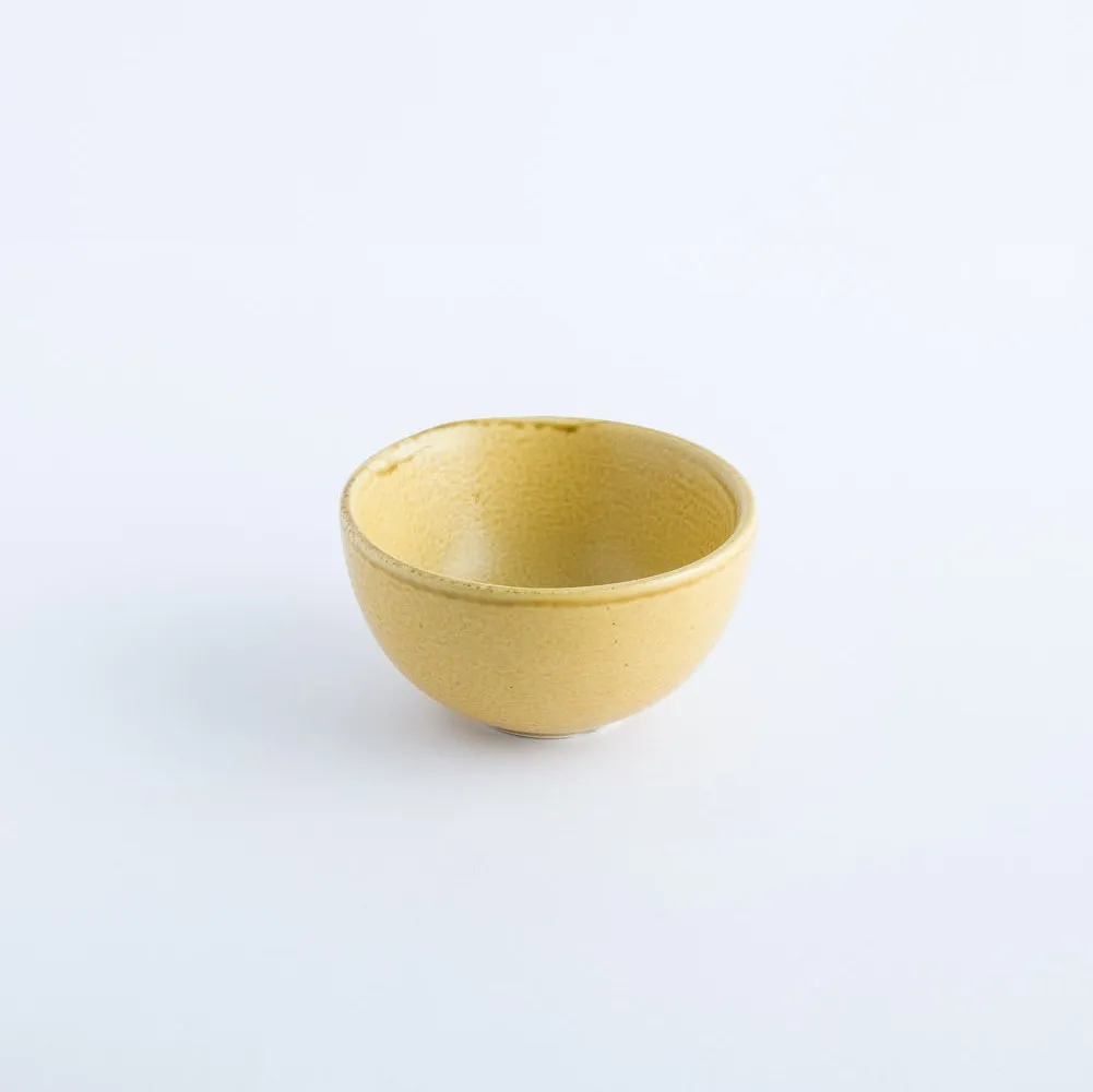ST20-0003 - Yellow Stoneware Bowl - 4.25" 2.25" (DH)