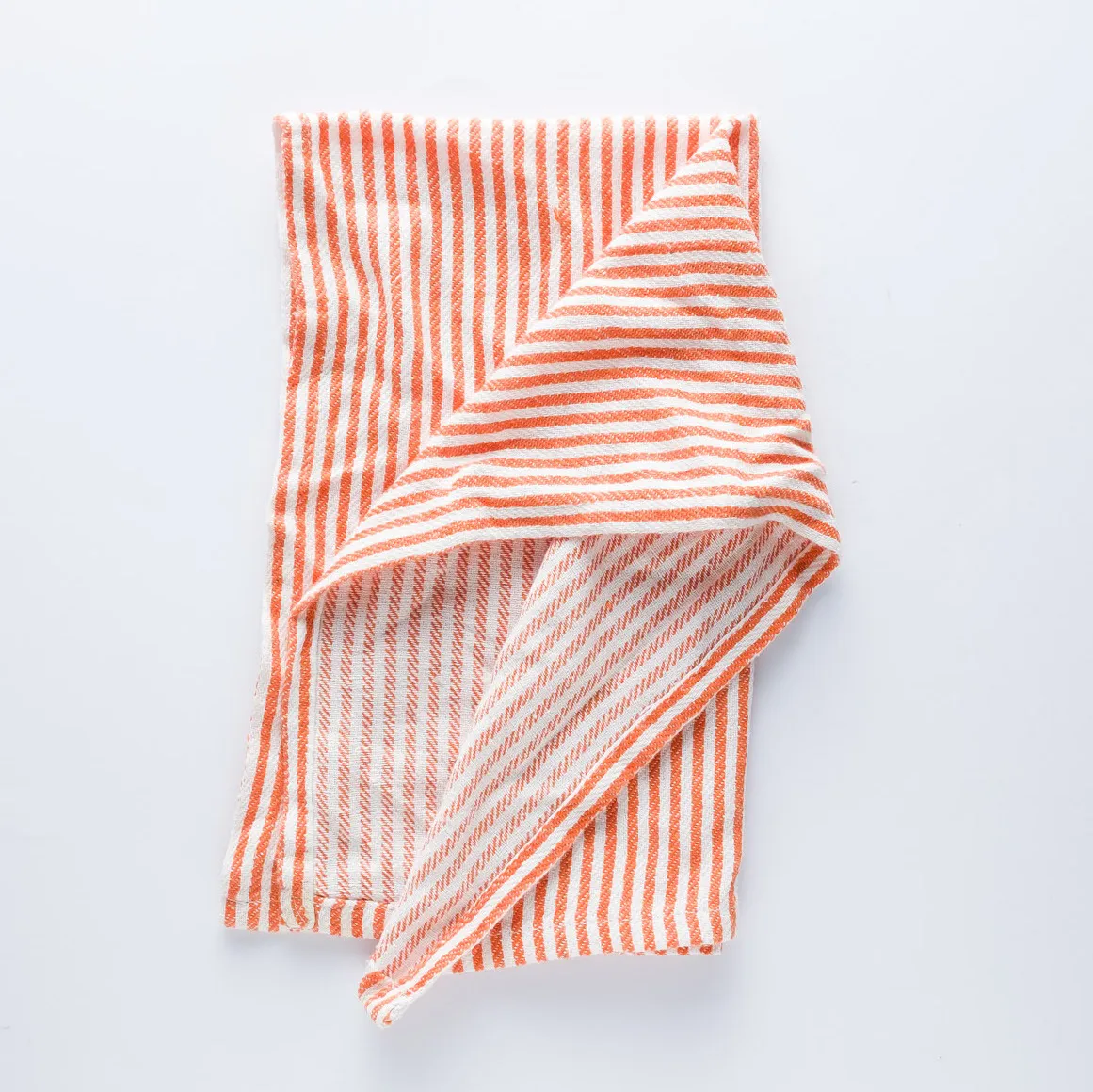 LN20-0107 - Orange White Fabric Kitchen towel