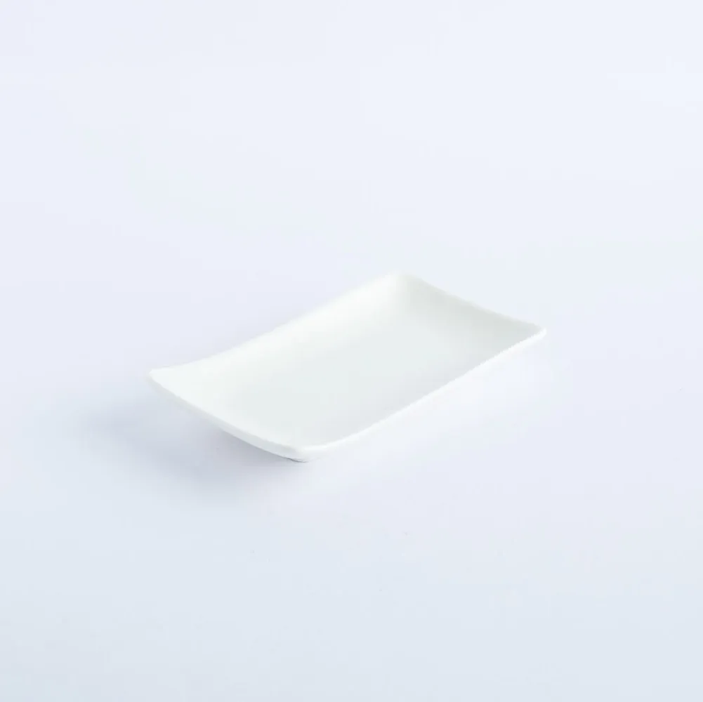 BW20-0253 - White Ceramic Soy Dish - 5.5" 3" (LW)