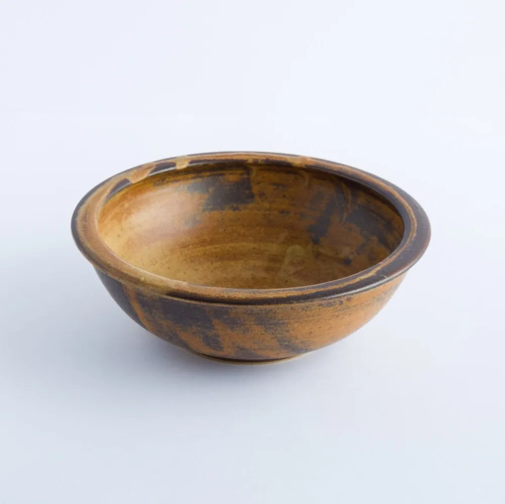 ST20-0008 - Brown Stoneware Bowl - 7.75" 2.5" (DH)