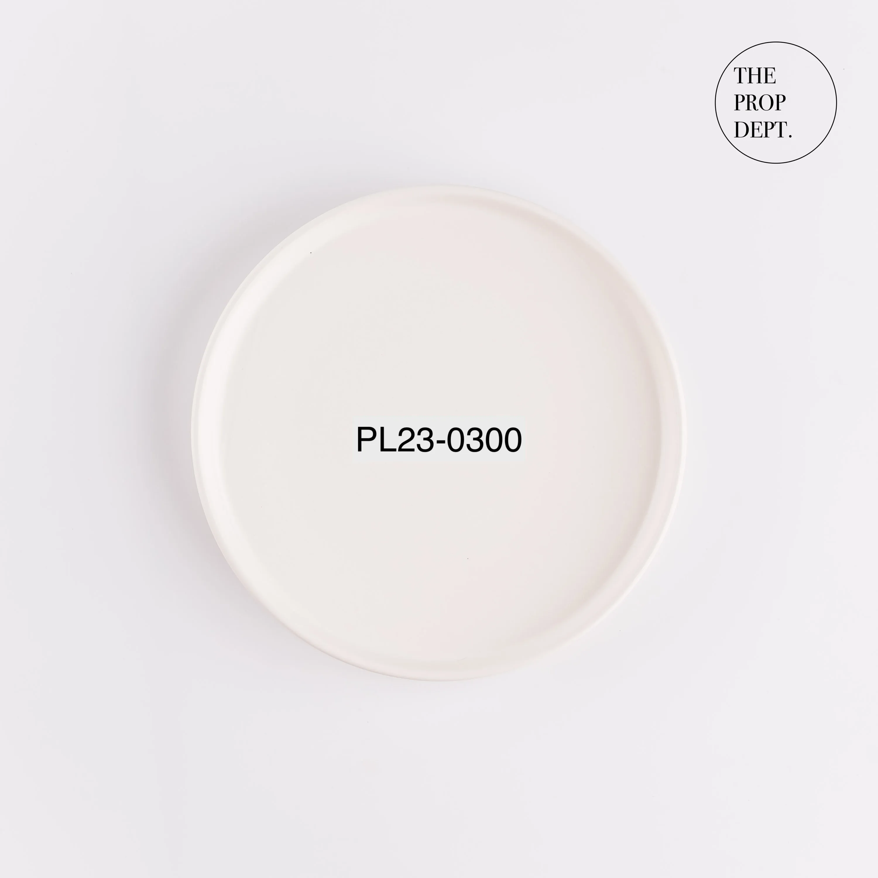 PL23-0300 - White Ceramic Plate - 8" (D)
