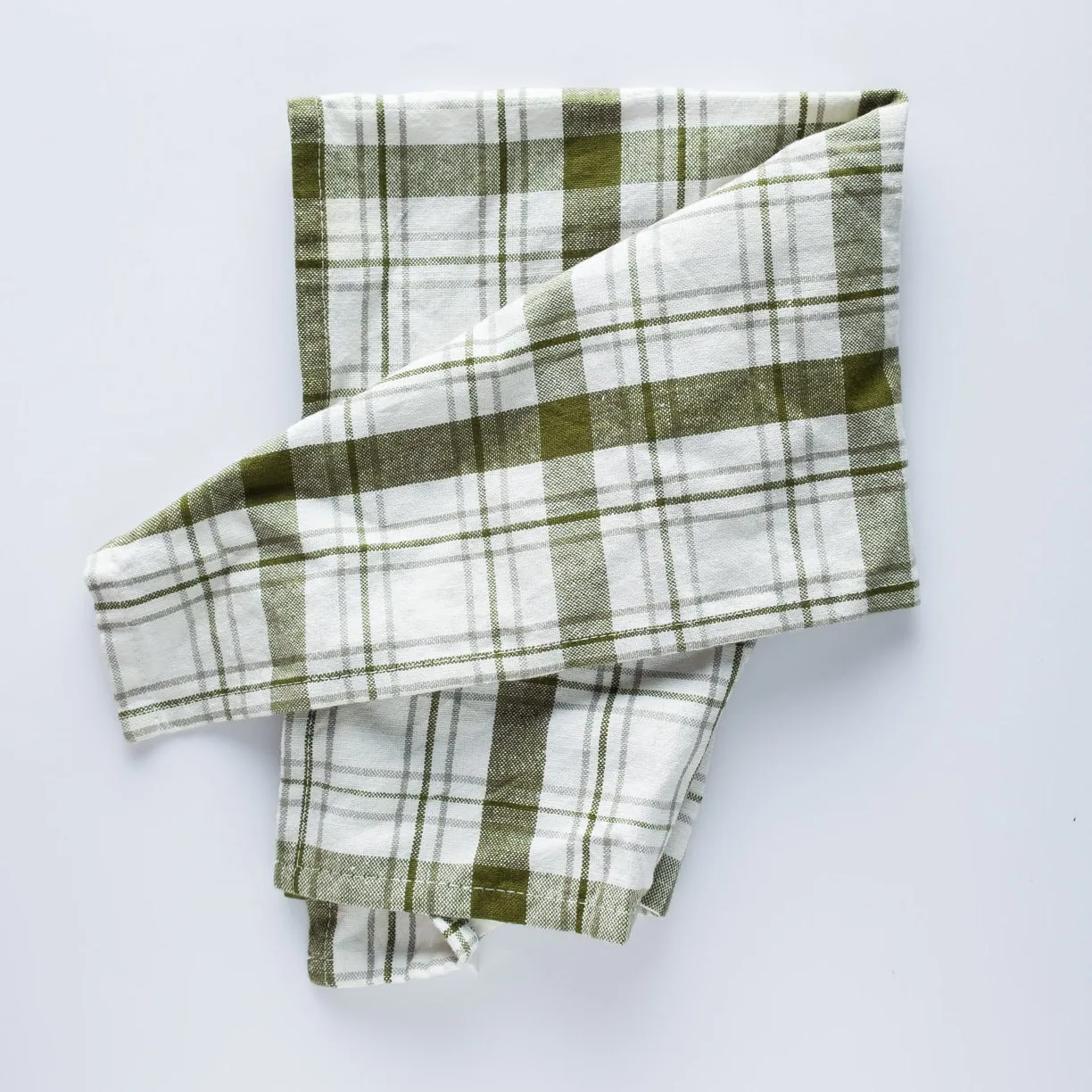 LN20-0069 - Green White Fabric Kitchen towel