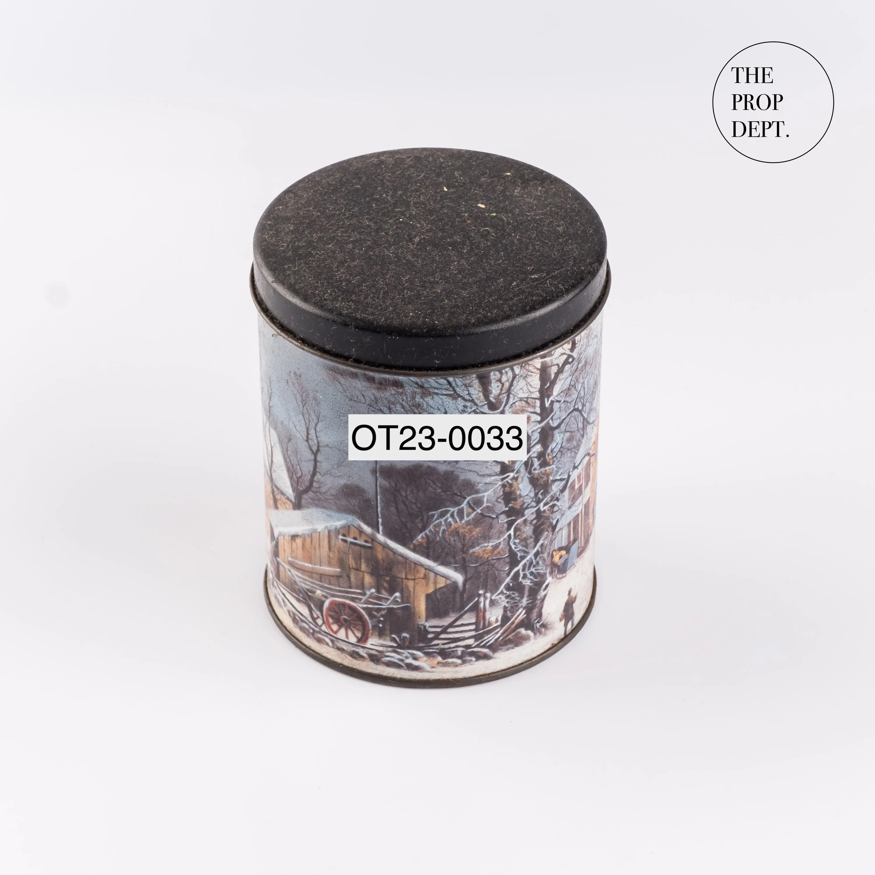 OT23-0033 - Blue Black Metal Tin Box - 3.75" 5" (DH)