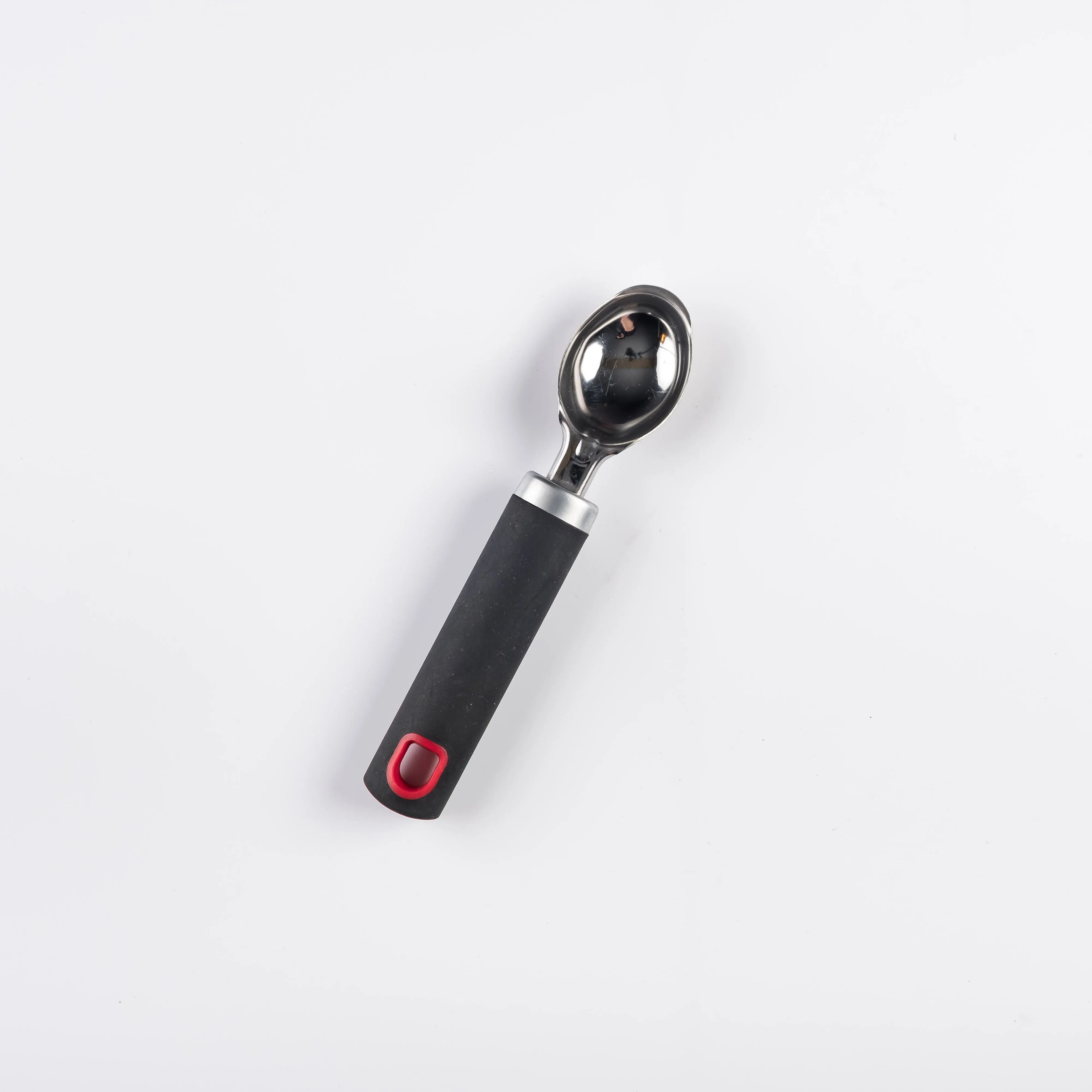 UT21-0098 - Silver Black Metal Ice cream scoop - 8" (L)