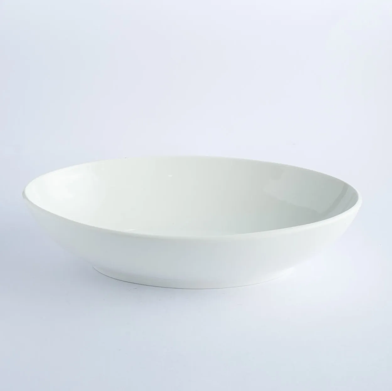 BW20-0312 - White Ceramic Ulam Bowl - 12" 7" 2.75" (LWH)