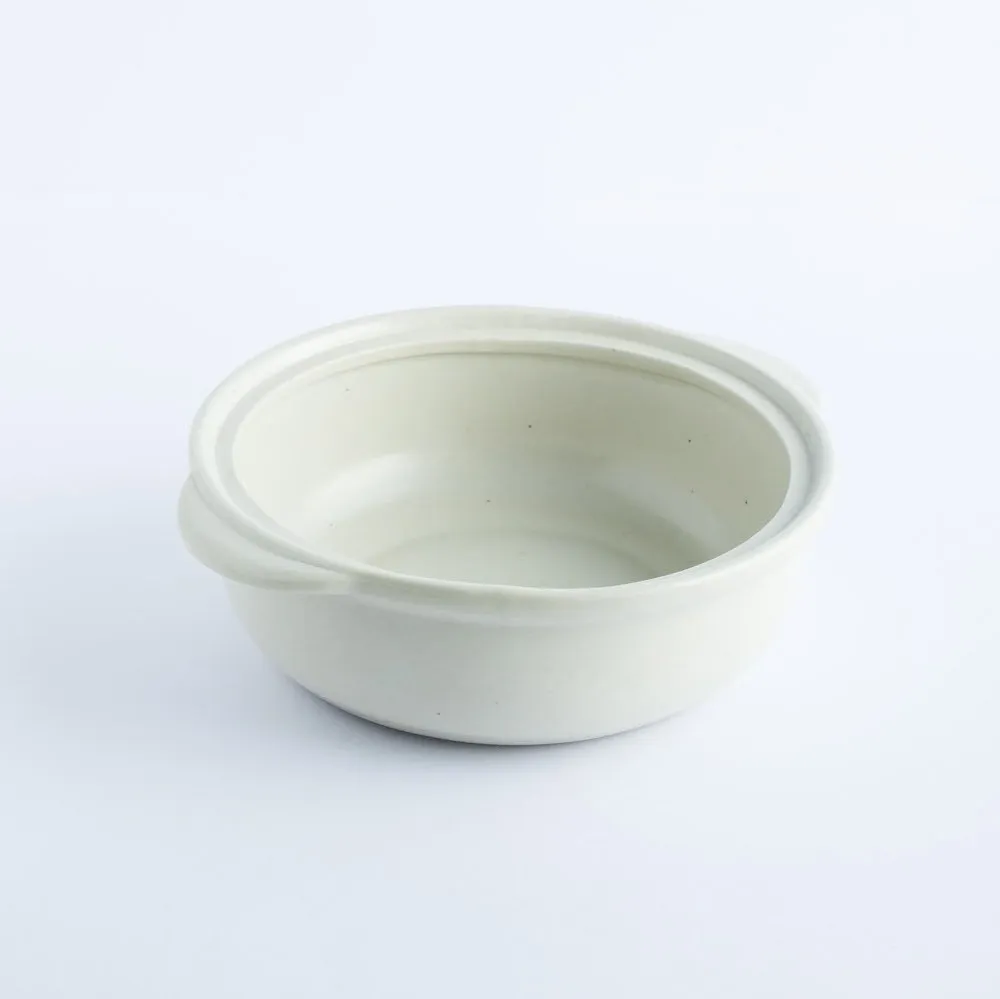 ST20-0020 - White Stoneware Bowl - 7" 2.25" (DH)