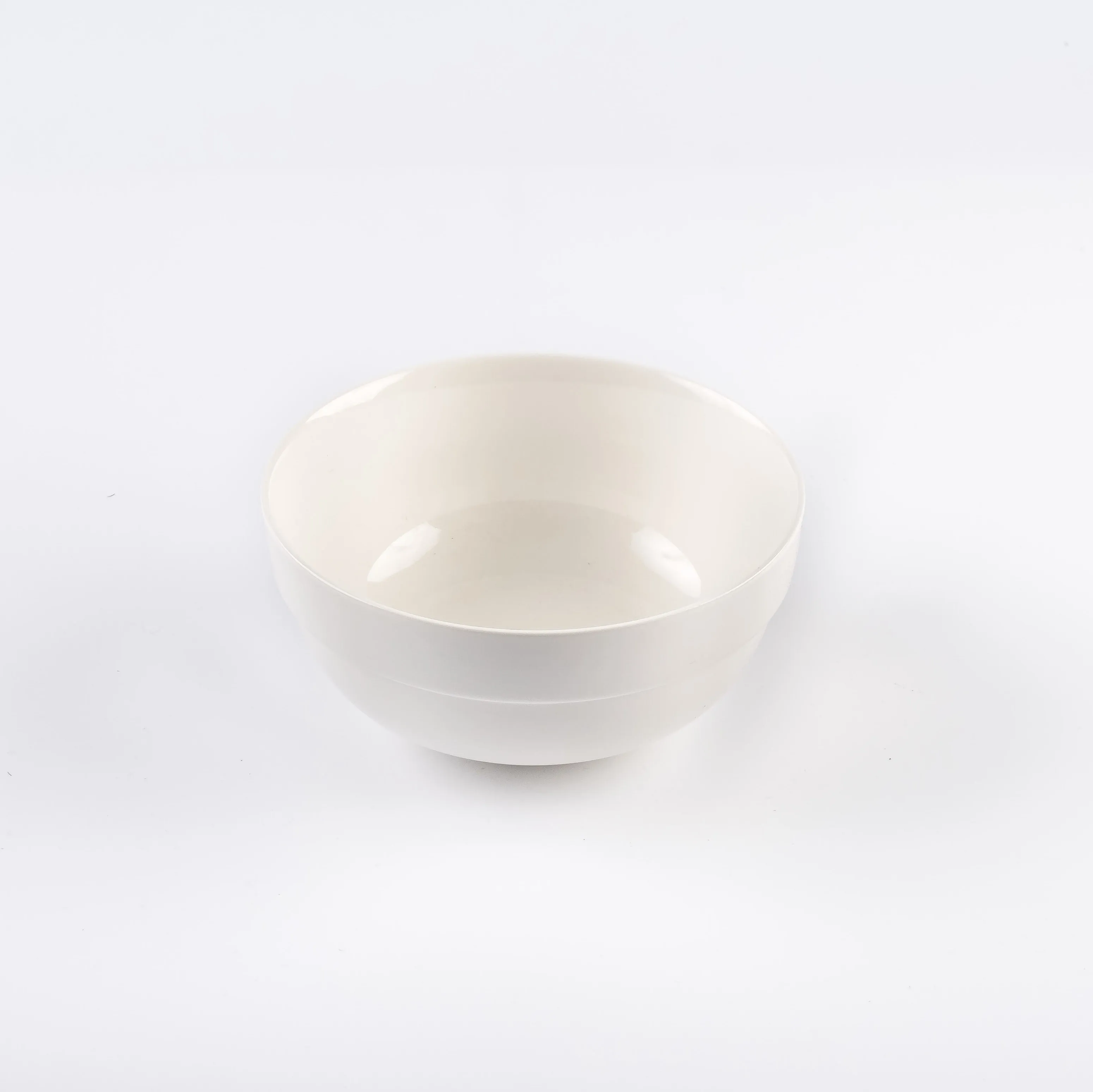 BW21-0379 - White Ceramic Bowl - 6" 2.75" (DH)