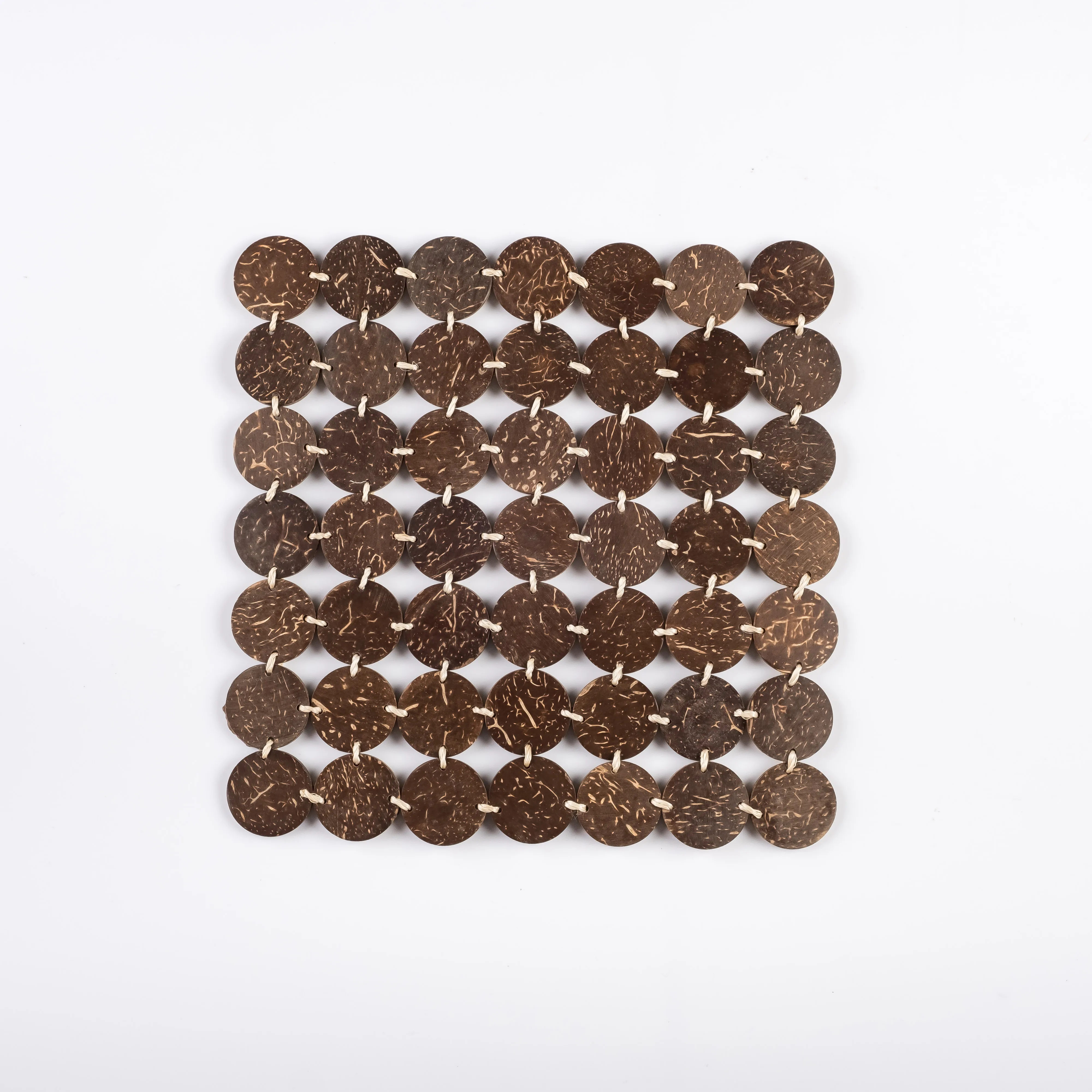 AC21-0032 - Brown Wood Trivet - 8.25" 8.25" (LW)