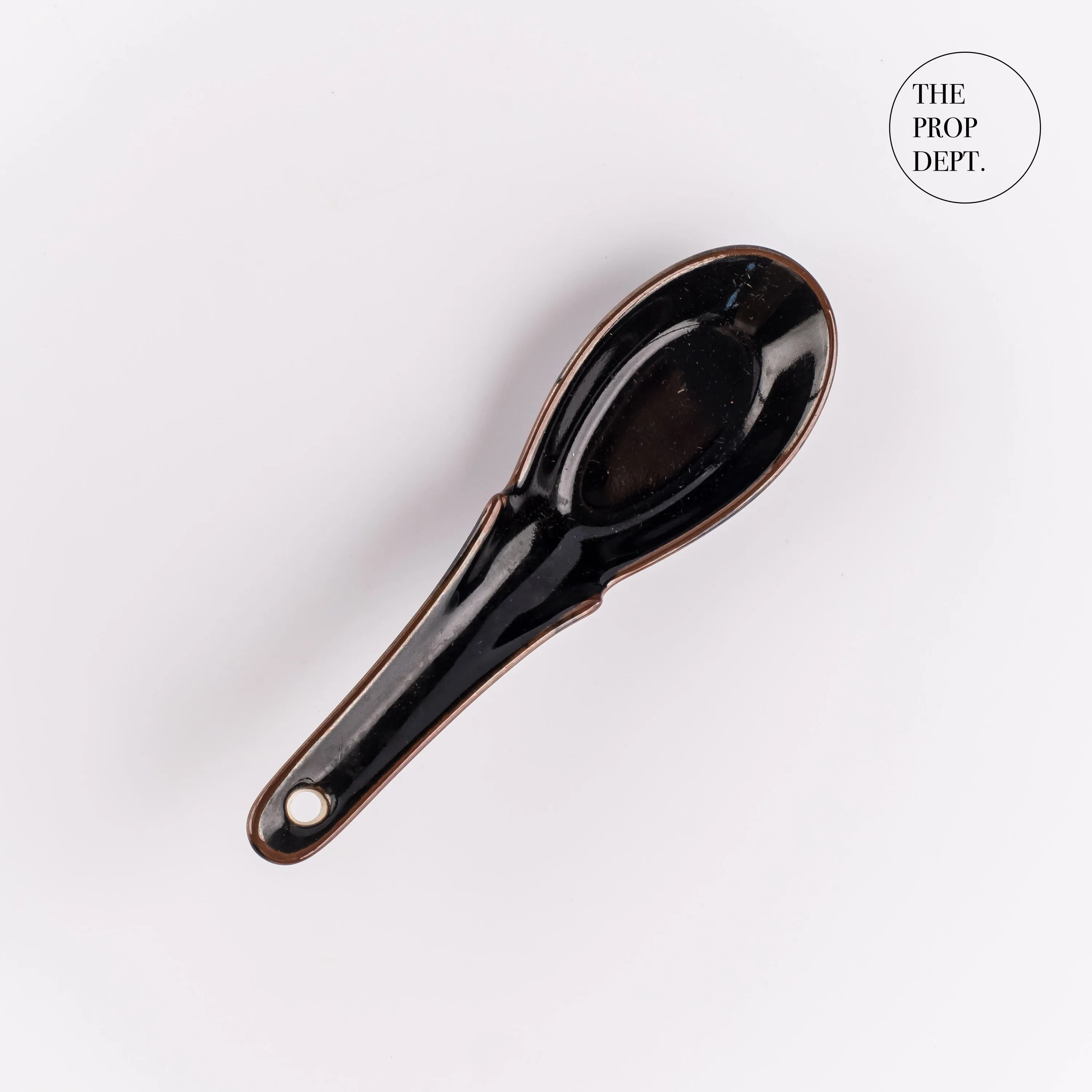 UT23-0413 - Black Ceramic Spoon - 6" (L)