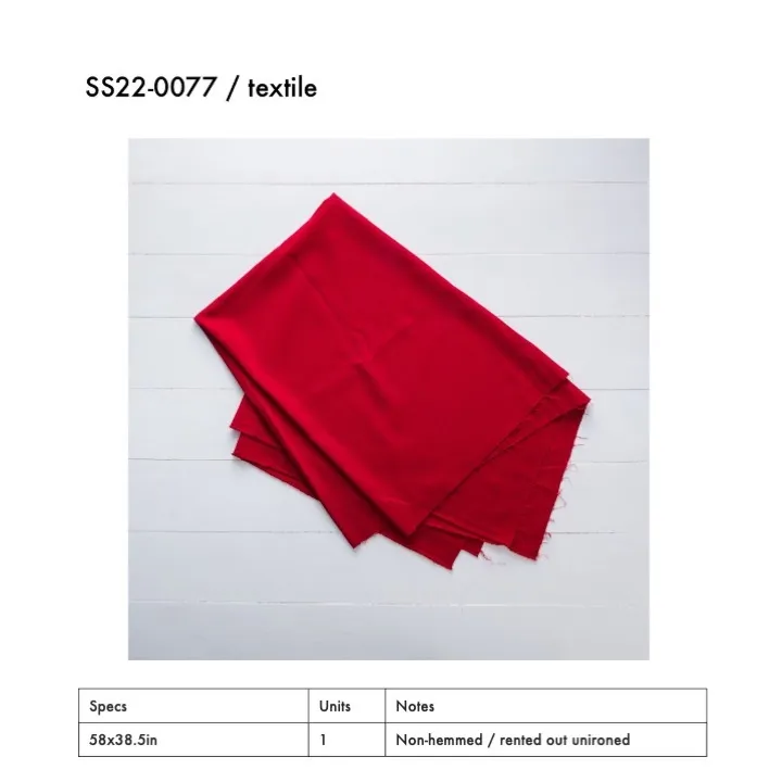 SS22-0077 - Red Fabric Surface - 58" 38.5" (LW)
