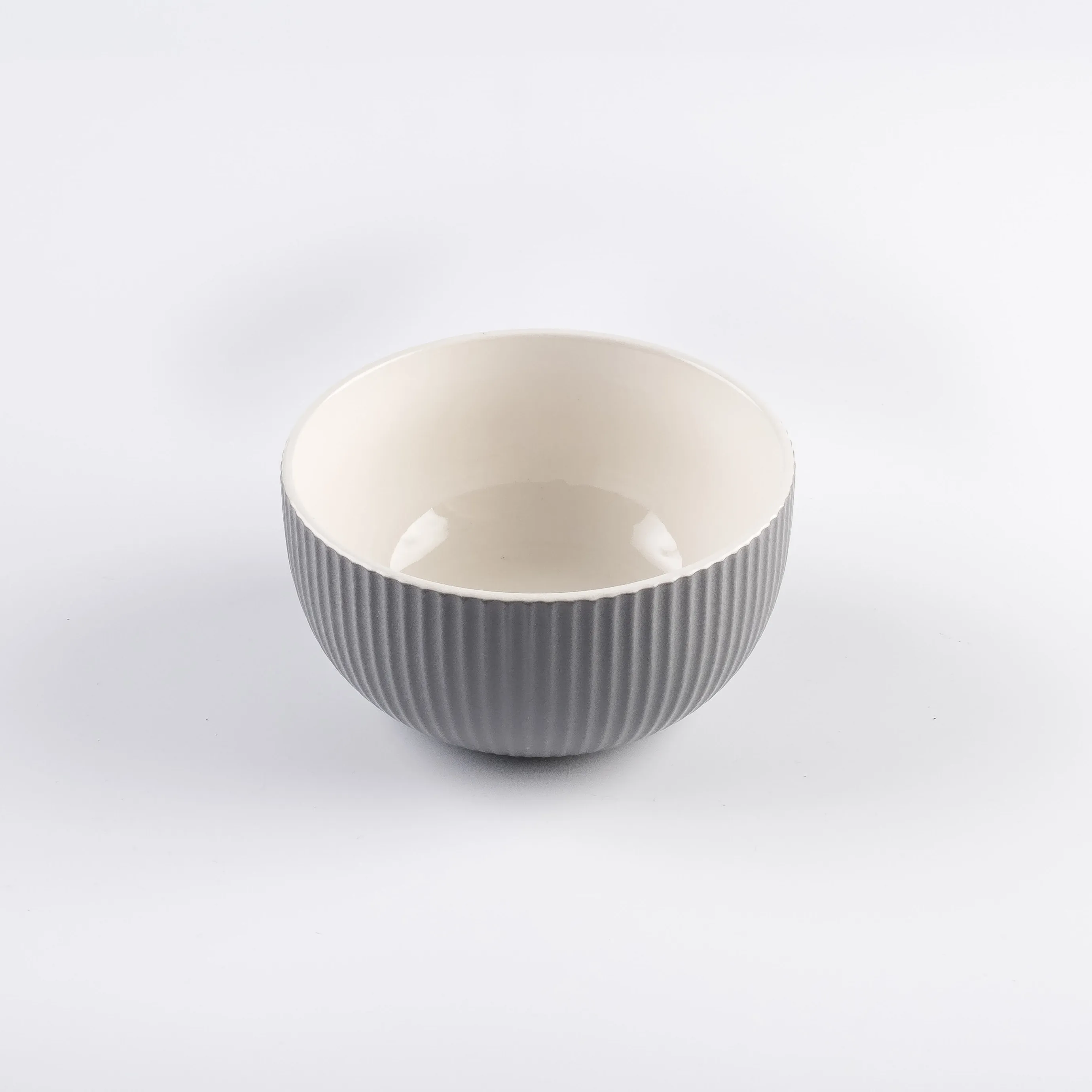 BW21-0372 - Grey Ceramic Bowl - 5" 2.5" (DH)