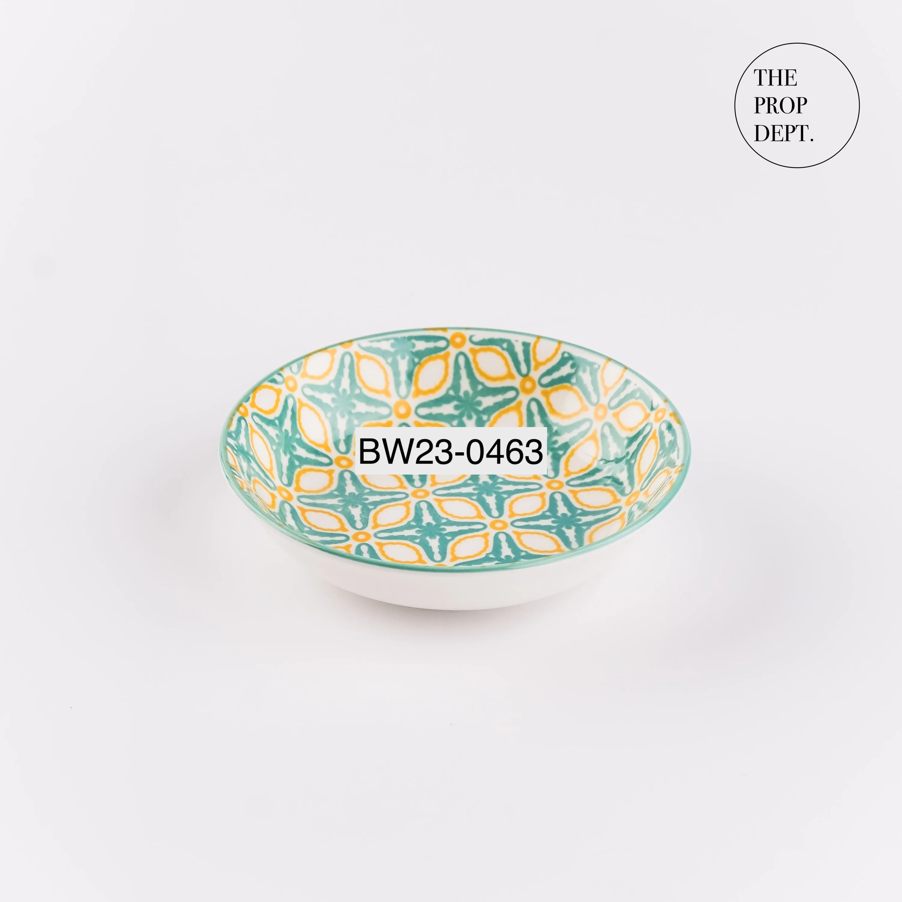 BW23-0463 - Green Yellow Ceramic Bowl - 3.75" 0.75" (DH)