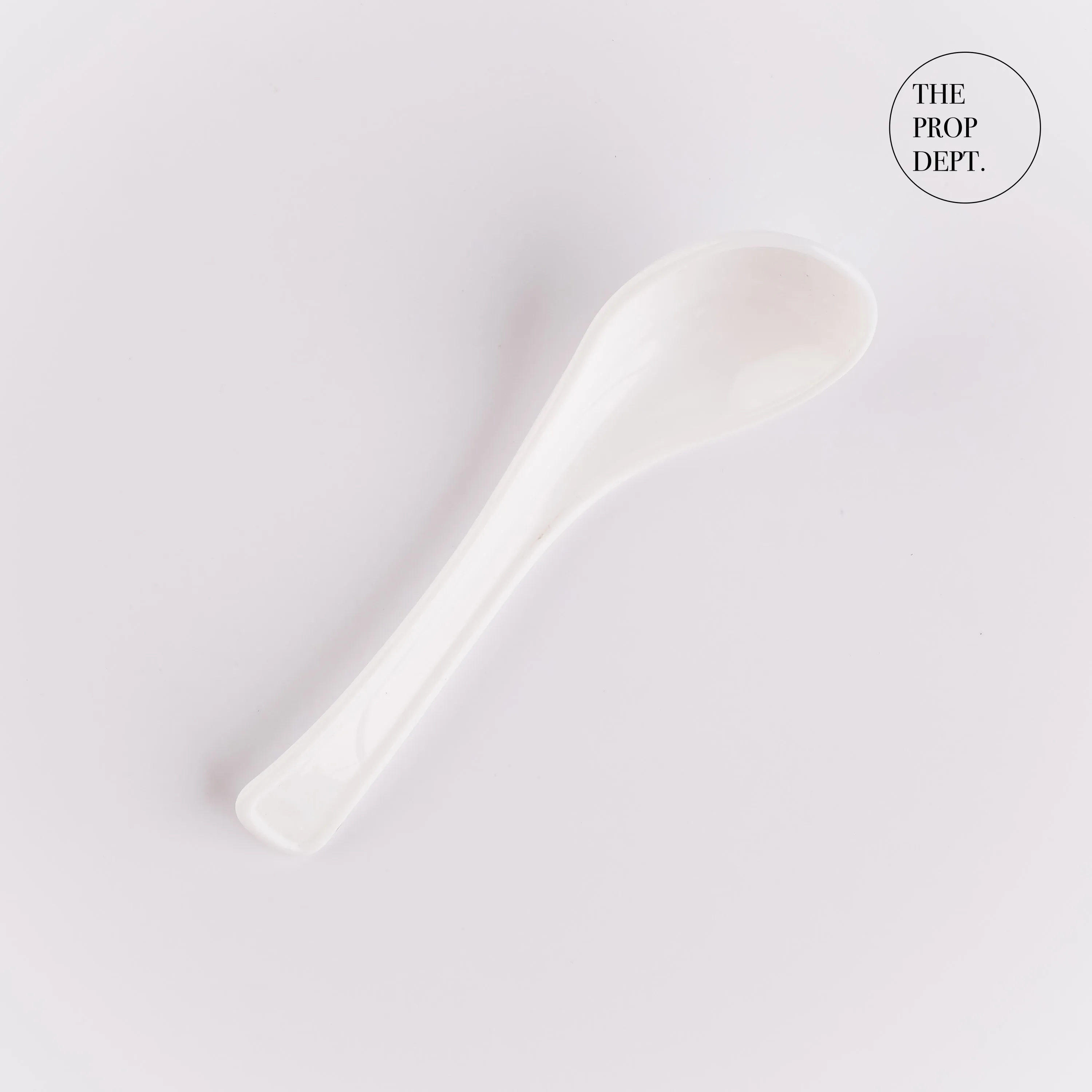 UT23-0426 - White Ceramic Spoon - 5" (L)