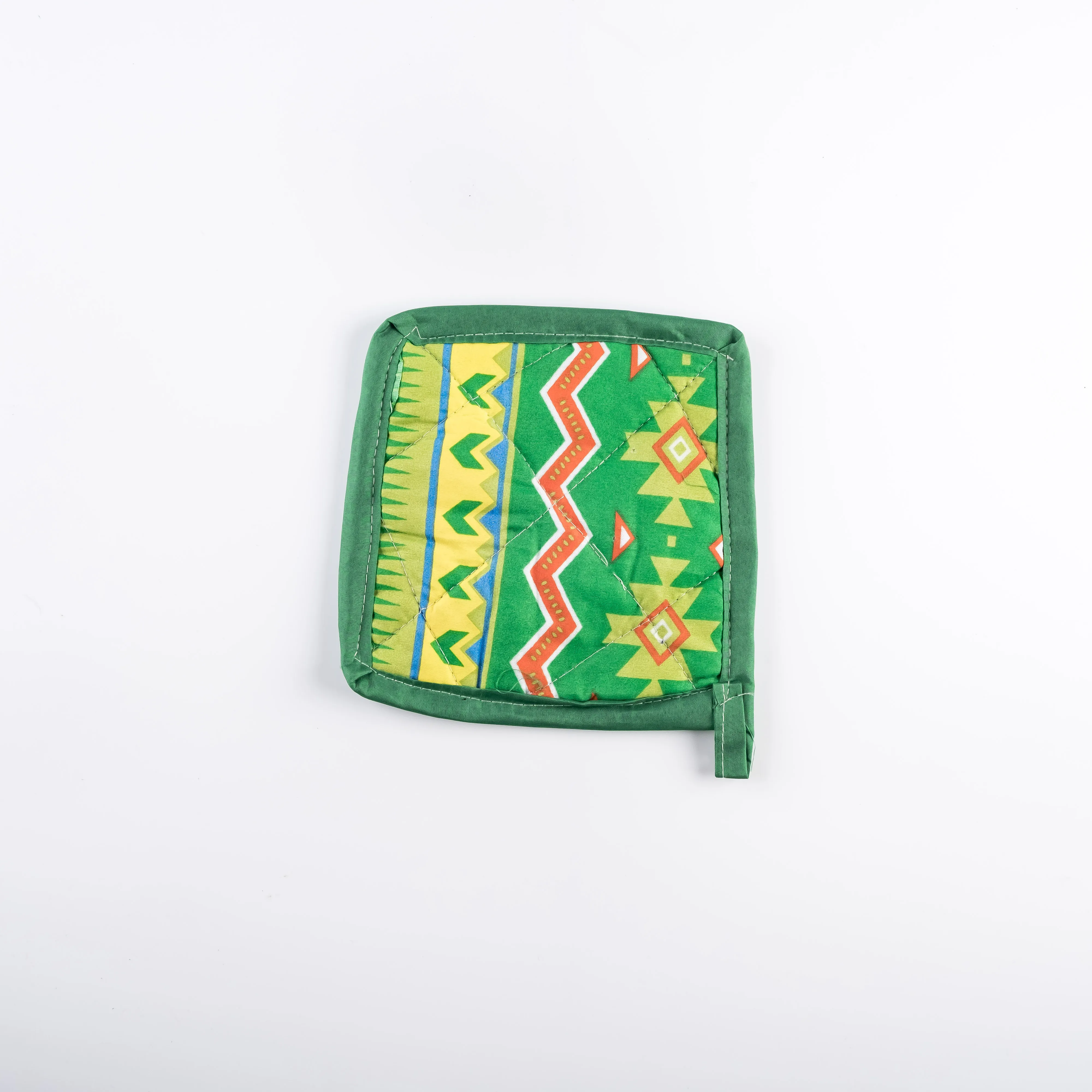 AC21-0022 - Green Yellow Fabric Oven mitt - 7.25" 7.25" (LW)