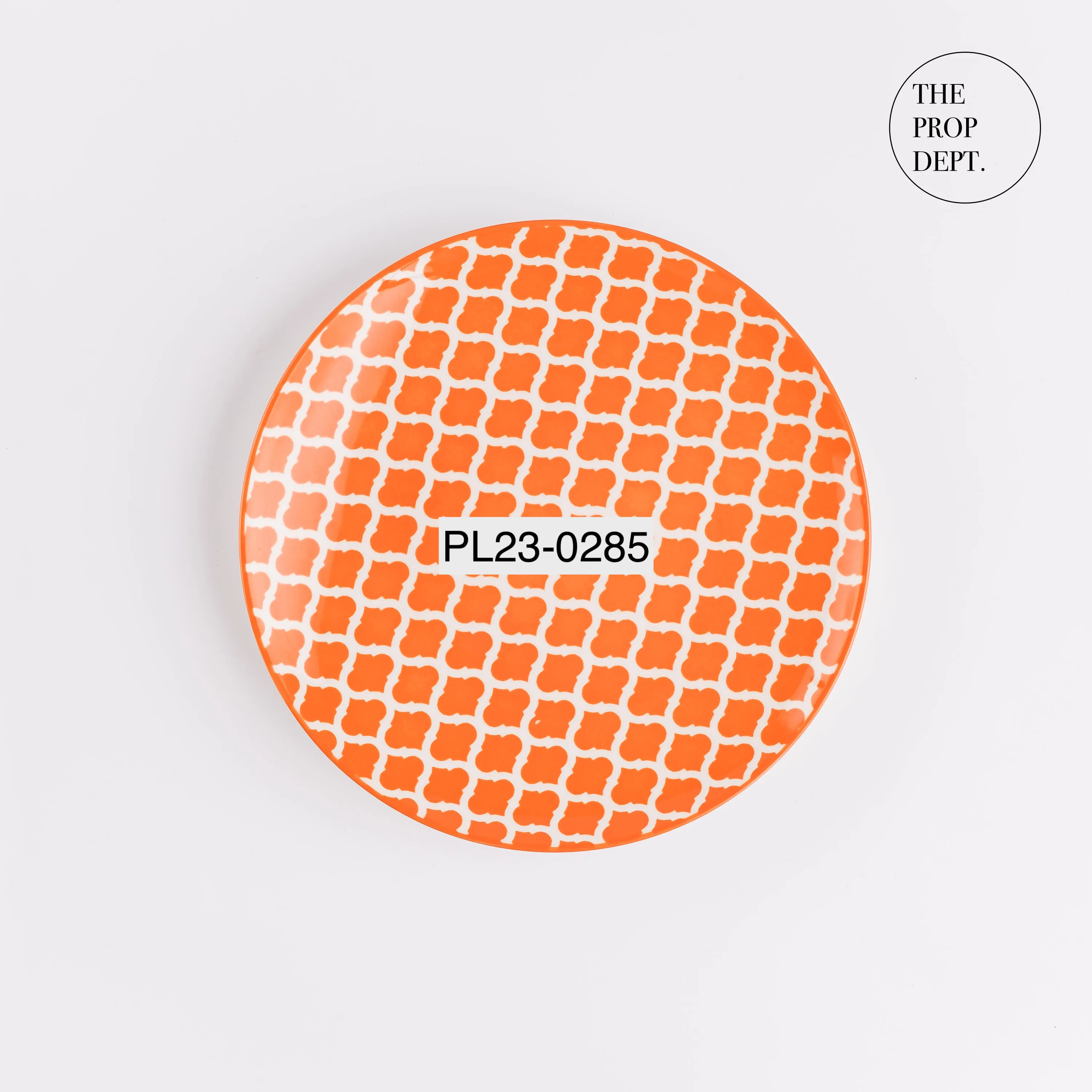 PL23-0285 - Orange White Ceramic Plate - 7.5" (D)