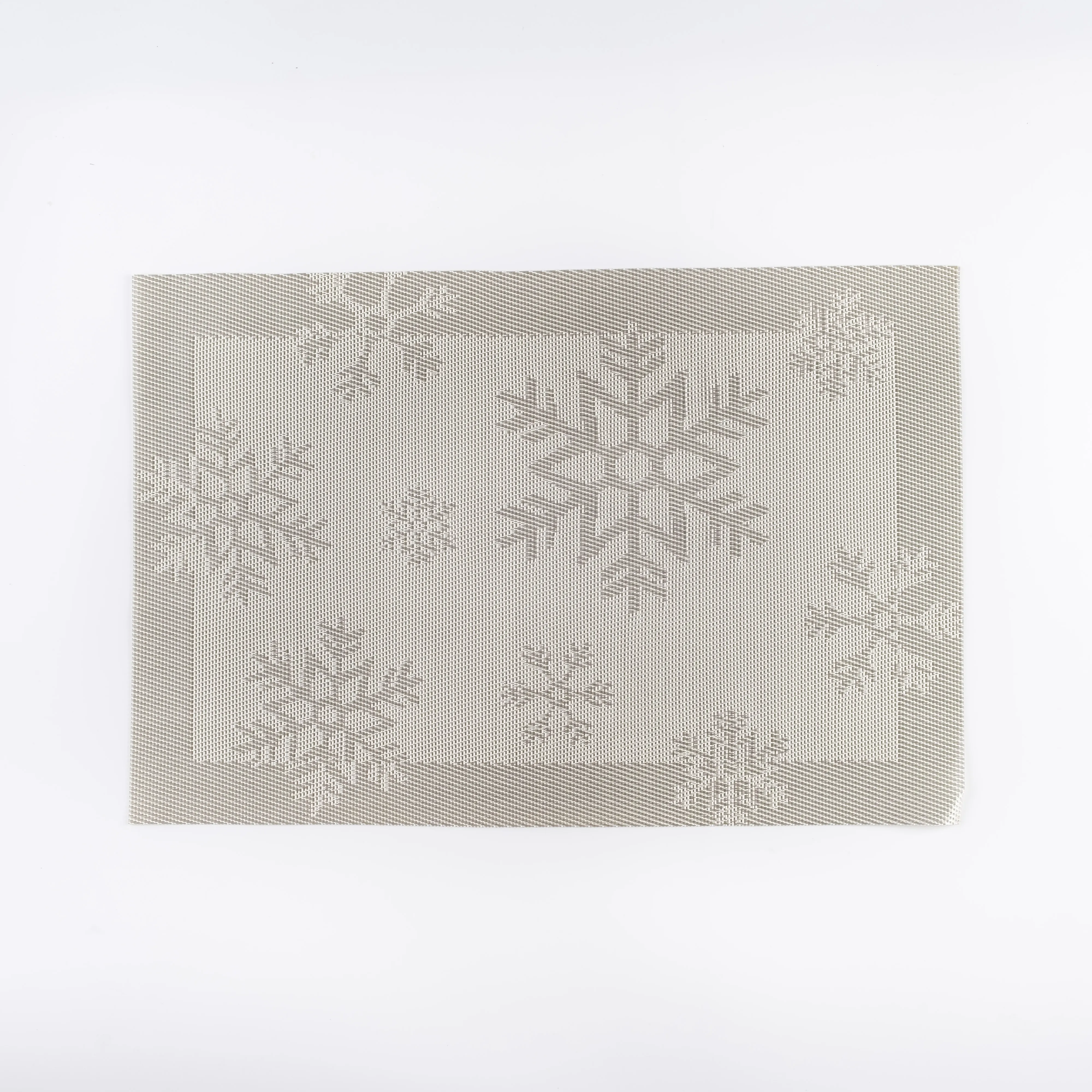 PM21-0069 - Grey Silver Plastic Placemat - 18" 12" (LW)