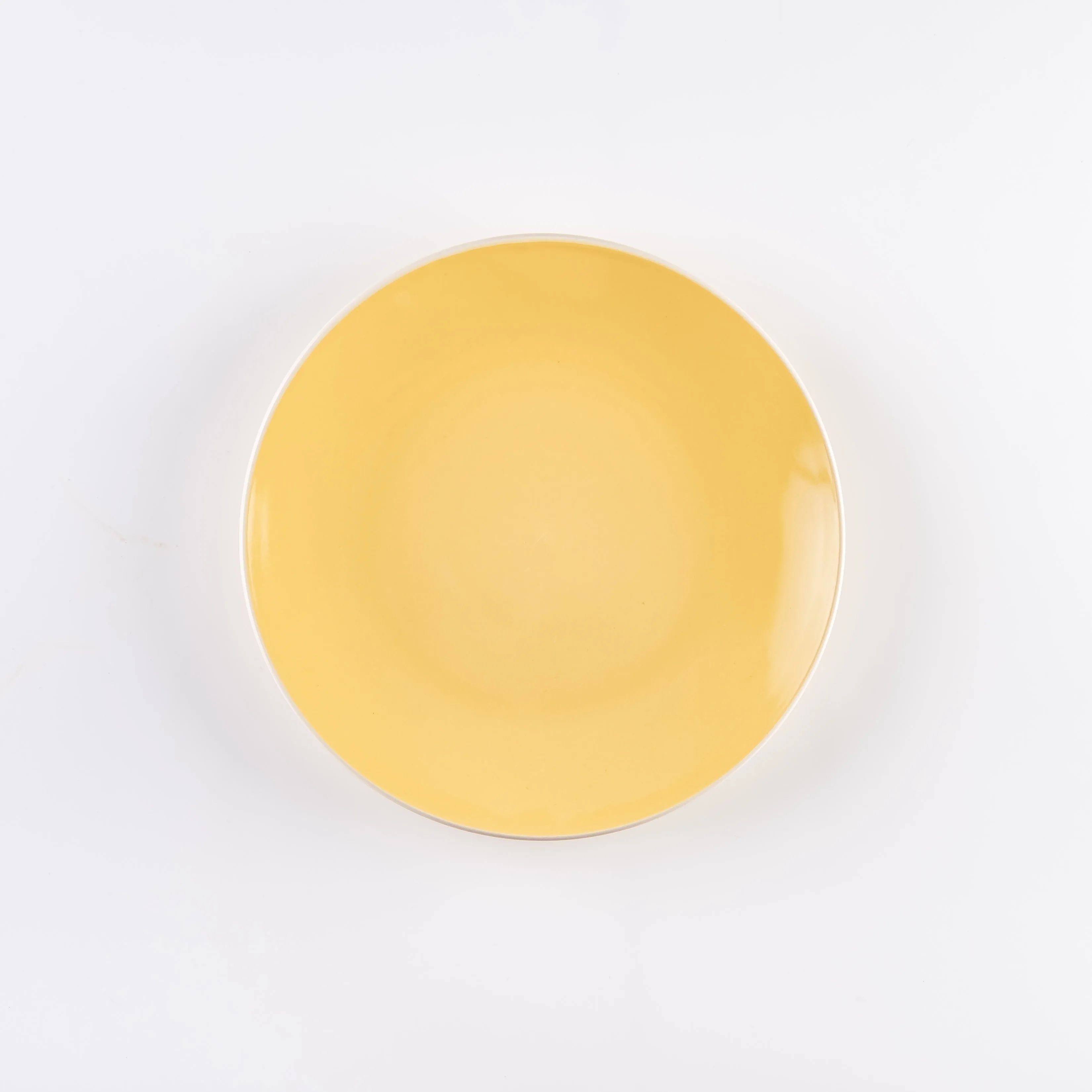 PL21-0199 - Yellow Ceramic Plate - 8" (D)