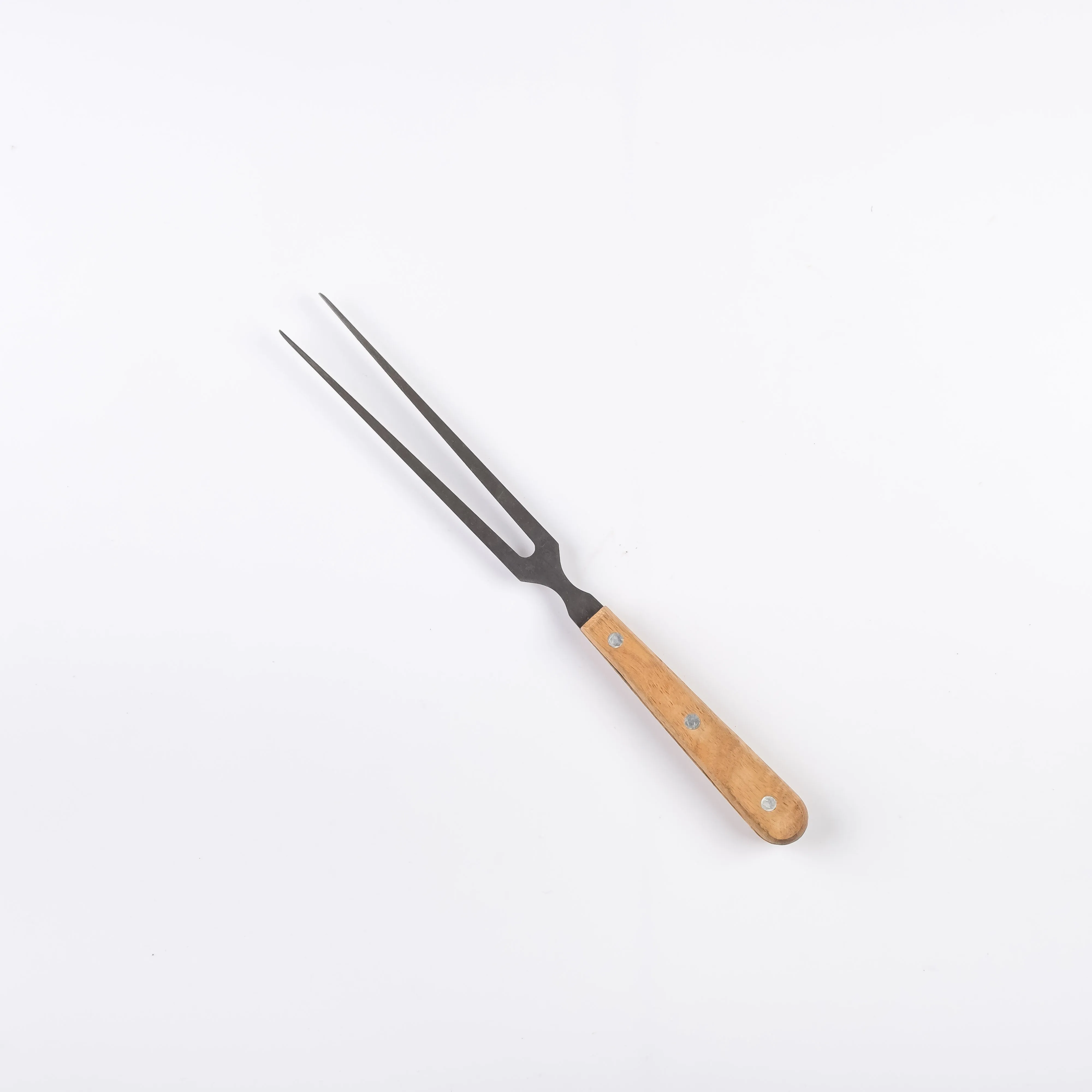 UT21-0065 - Silver Brown Metal Carving Fork - 11.25" (L)